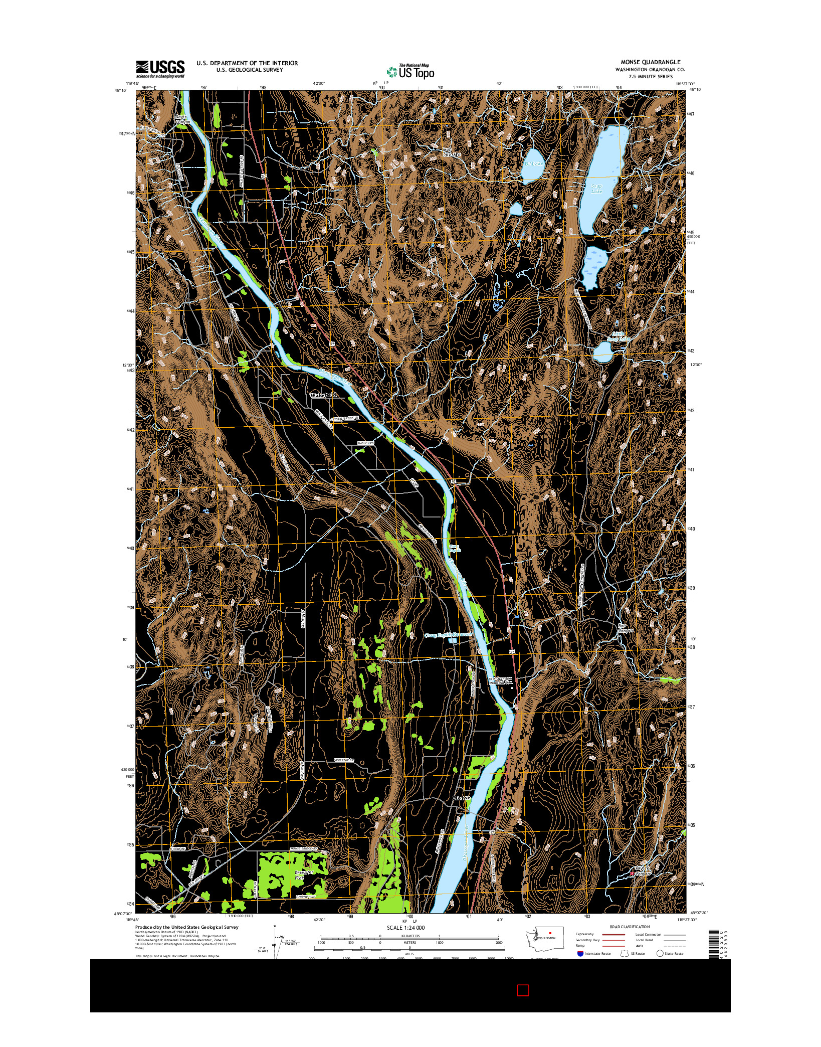 USGS US TOPO 7.5-MINUTE MAP FOR MONSE, WA 2017