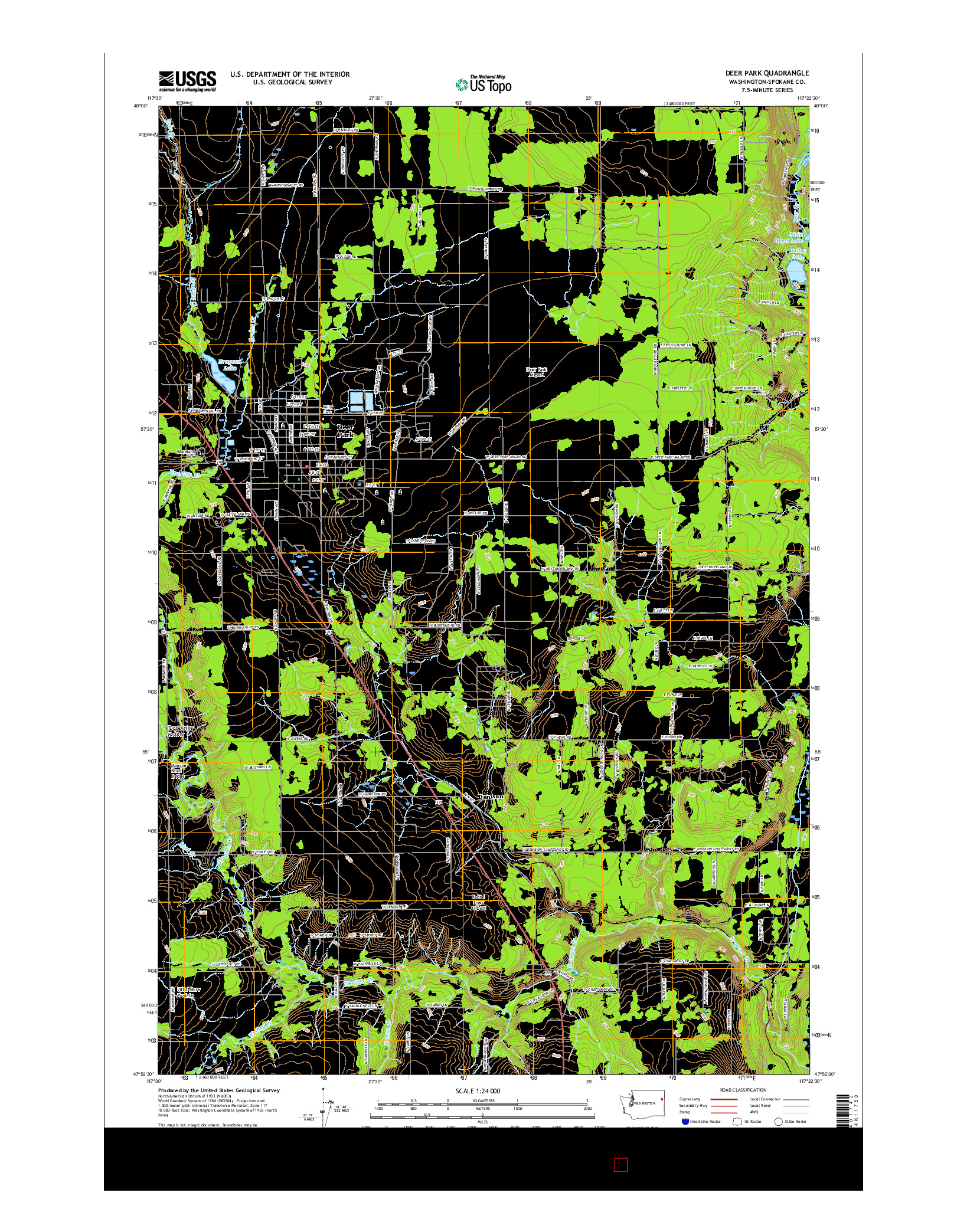 USGS US TOPO 7.5-MINUTE MAP FOR DEER PARK, WA 2017