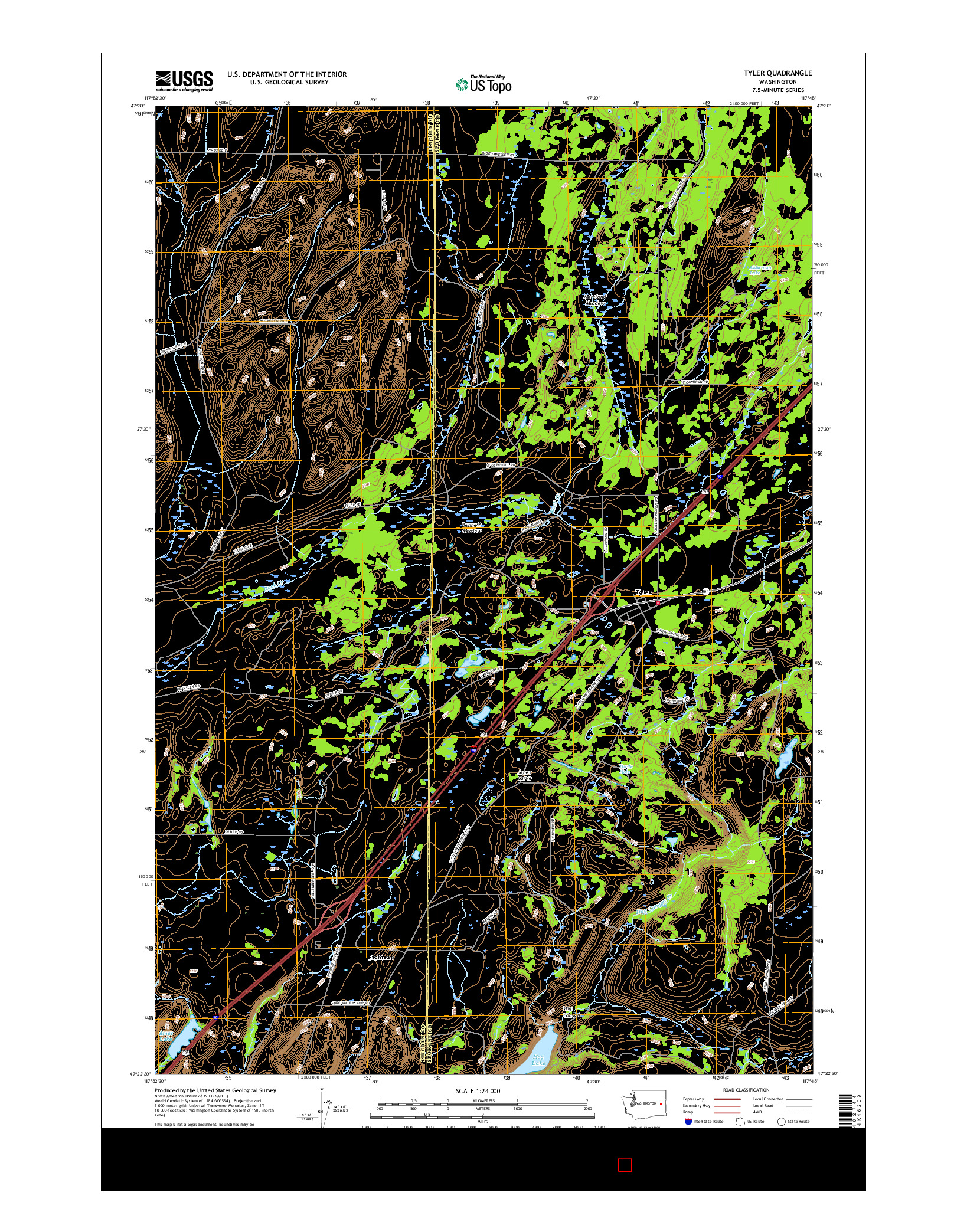 USGS US TOPO 7.5-MINUTE MAP FOR TYLER, WA 2017