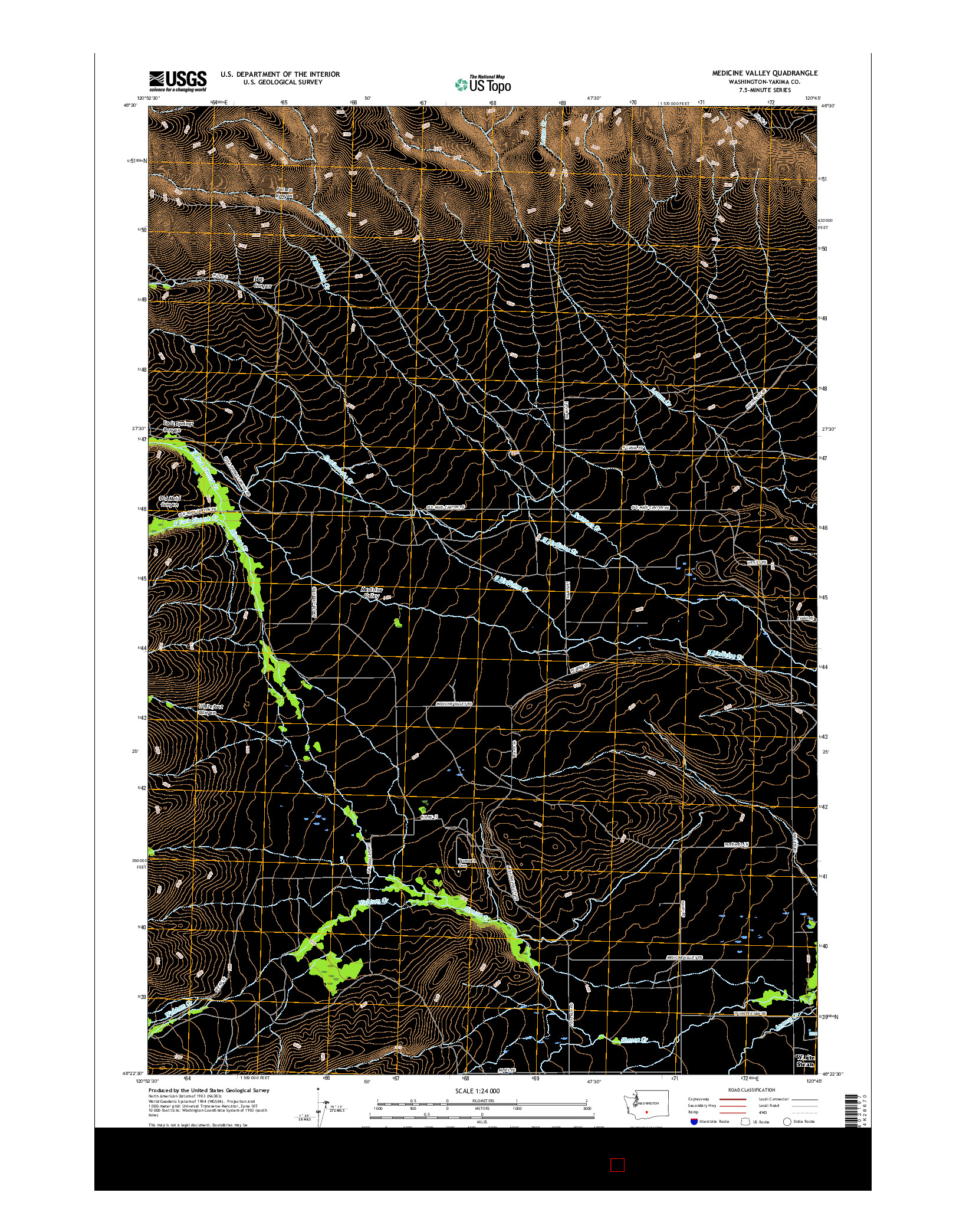 USGS US TOPO 7.5-MINUTE MAP FOR MEDICINE VALLEY, WA 2017