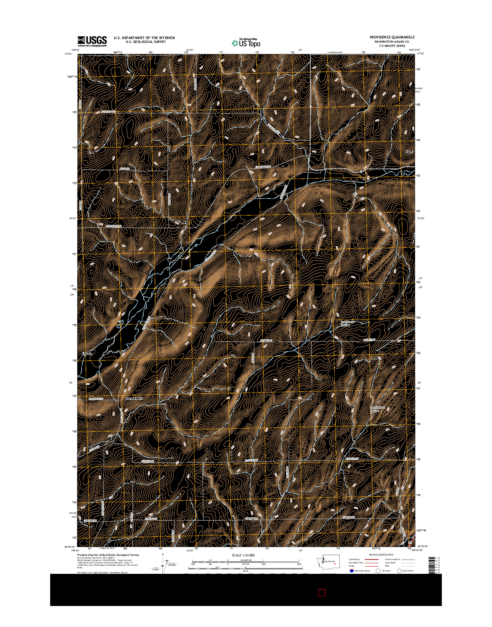 USGS US TOPO 7.5-MINUTE MAP FOR PROVIDENCE, WA 2017