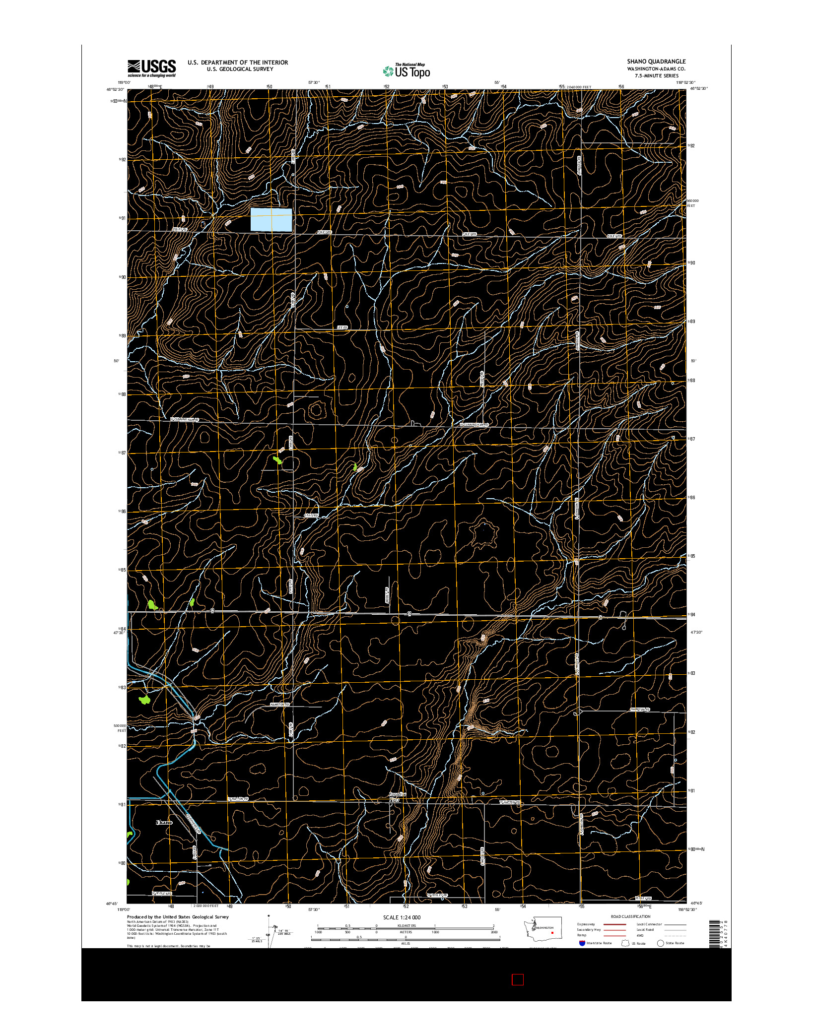 USGS US TOPO 7.5-MINUTE MAP FOR SHANO, WA 2017