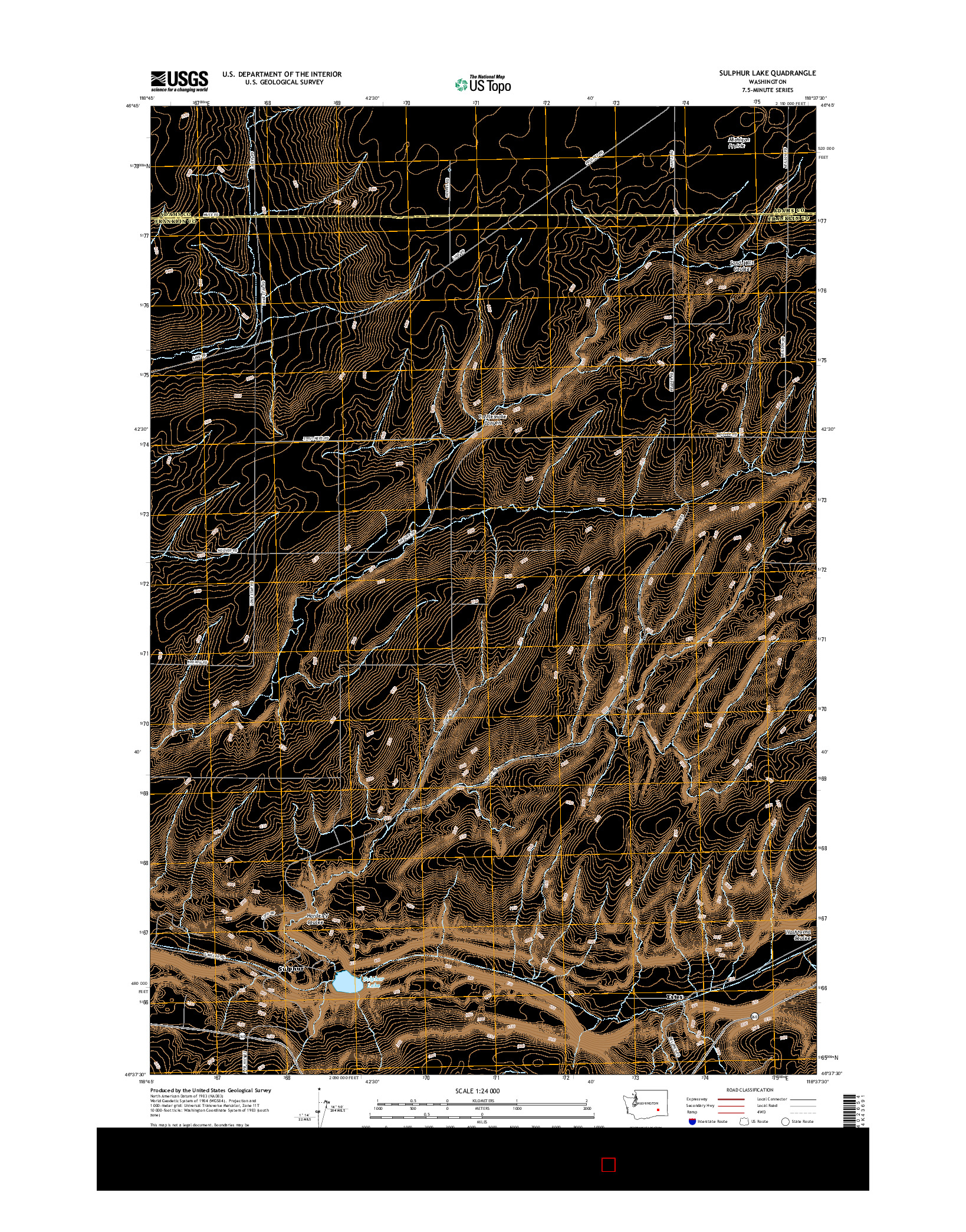 USGS US TOPO 7.5-MINUTE MAP FOR SULPHUR LAKE, WA 2017