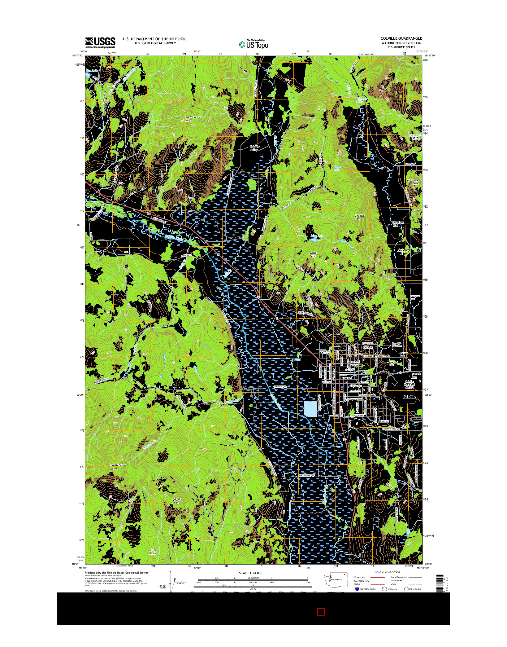 USGS US TOPO 7.5-MINUTE MAP FOR COLVILLE, WA 2017