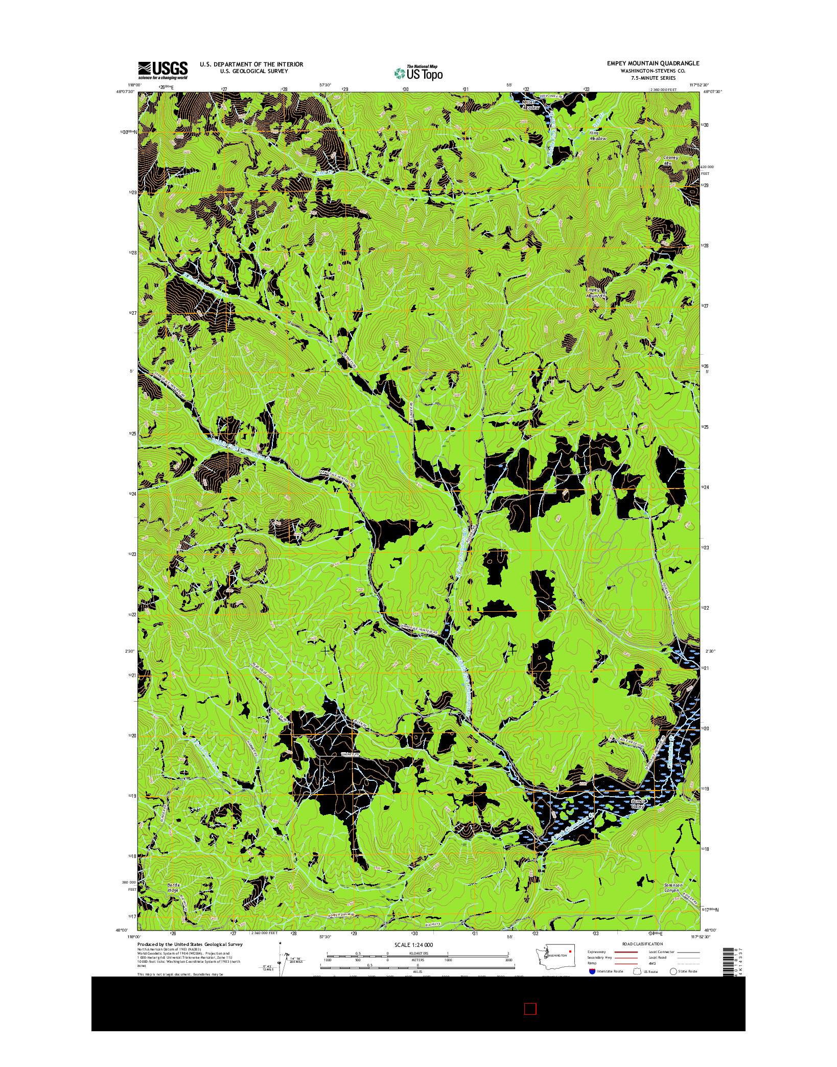 USGS US TOPO 7.5-MINUTE MAP FOR EMPEY MOUNTAIN, WA 2017