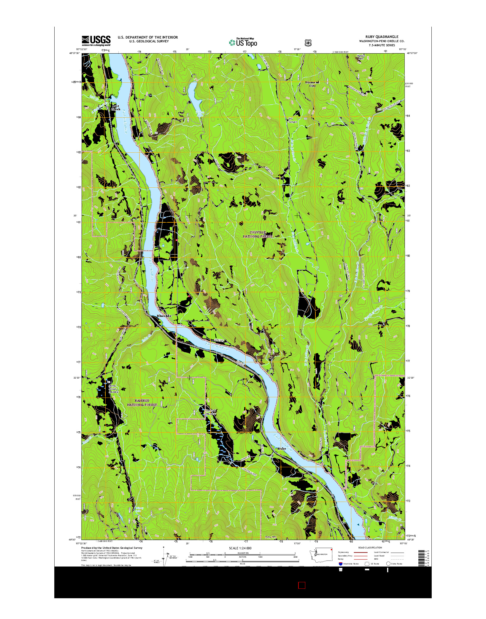 USGS US TOPO 7.5-MINUTE MAP FOR RUBY, WA 2017