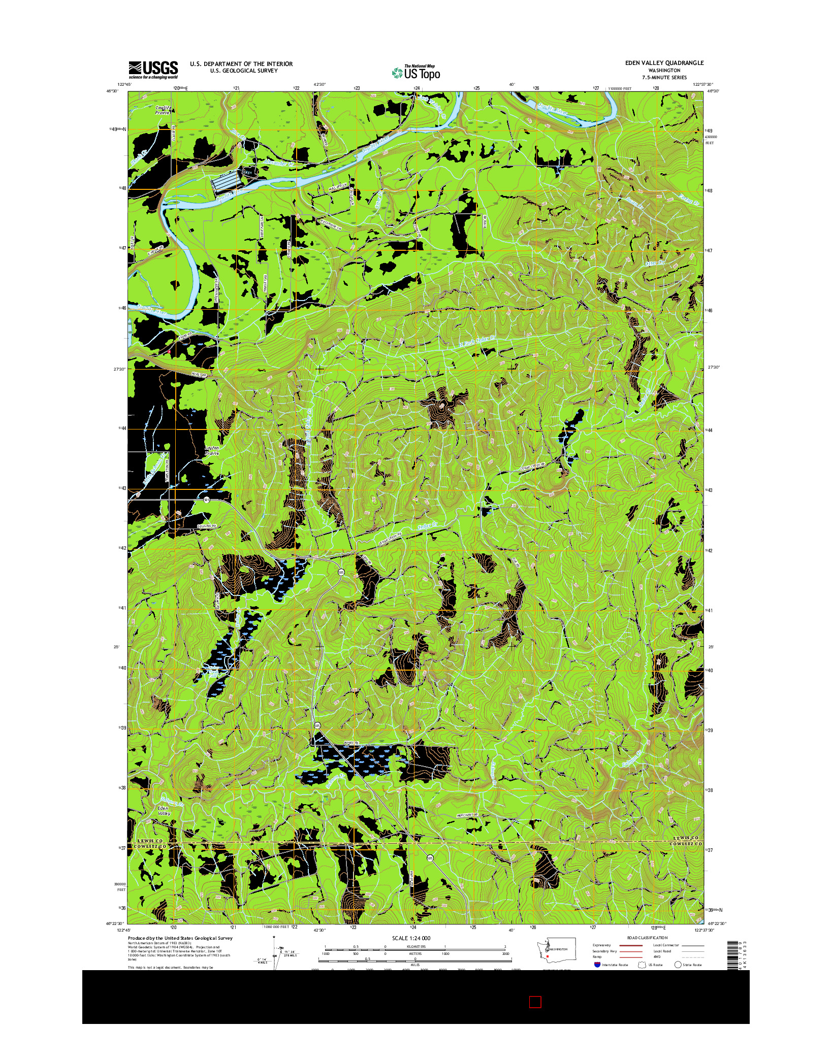 USGS US TOPO 7.5-MINUTE MAP FOR EDEN VALLEY, WA 2017