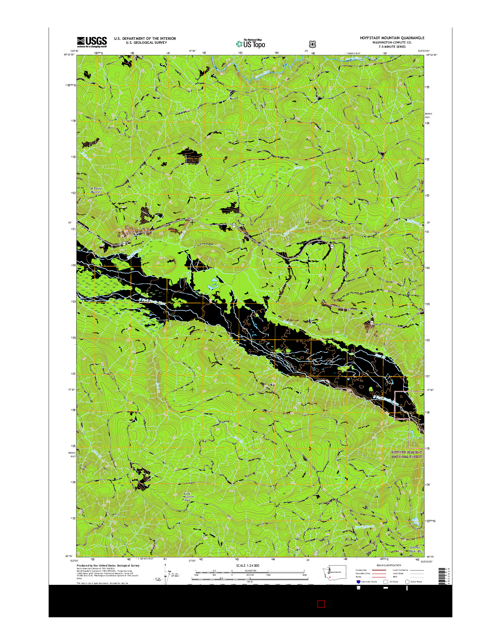 USGS US TOPO 7.5-MINUTE MAP FOR HOFFSTADT MOUNTAIN, WA 2017