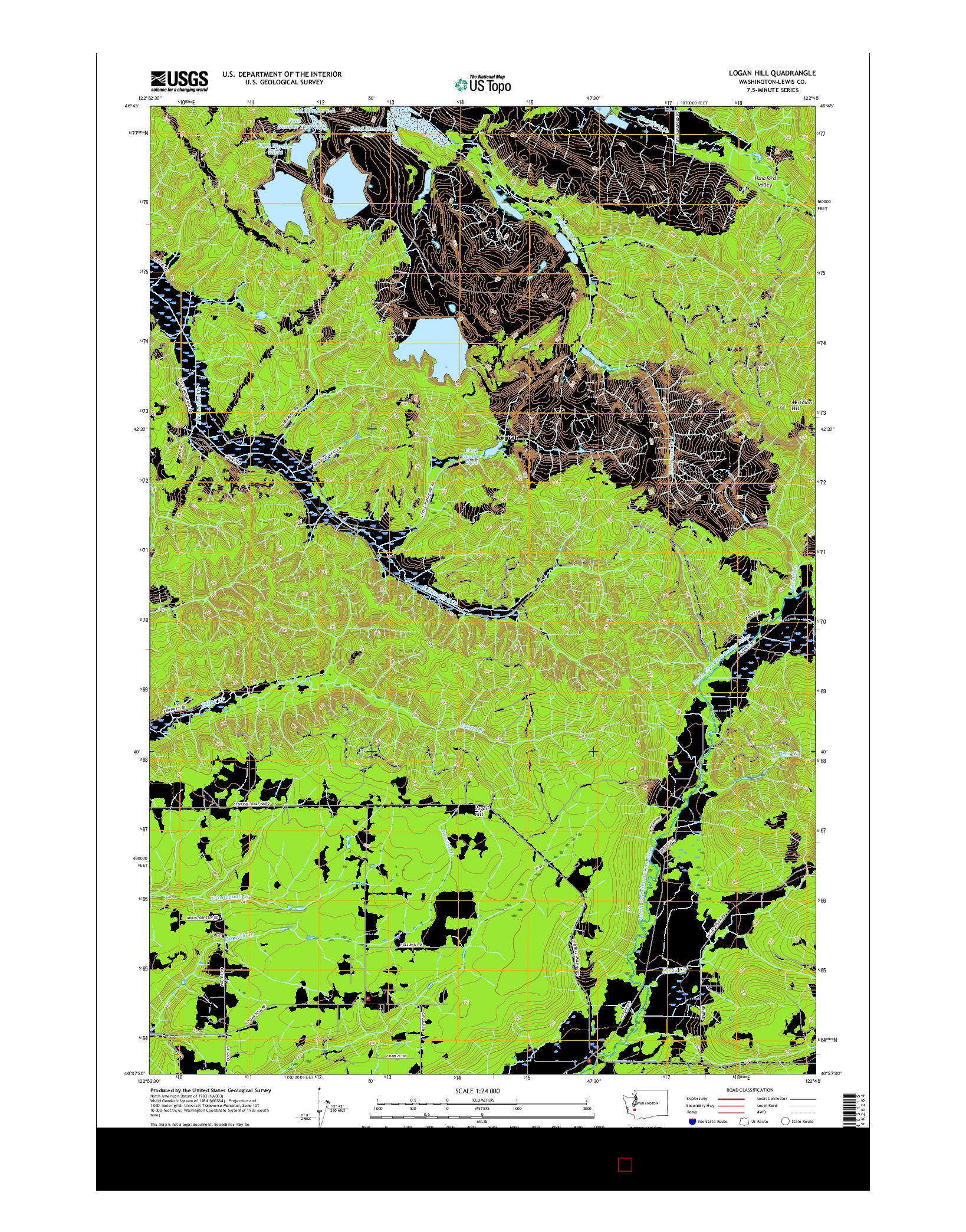 USGS US TOPO 7.5-MINUTE MAP FOR LOGAN HILL, WA 2017