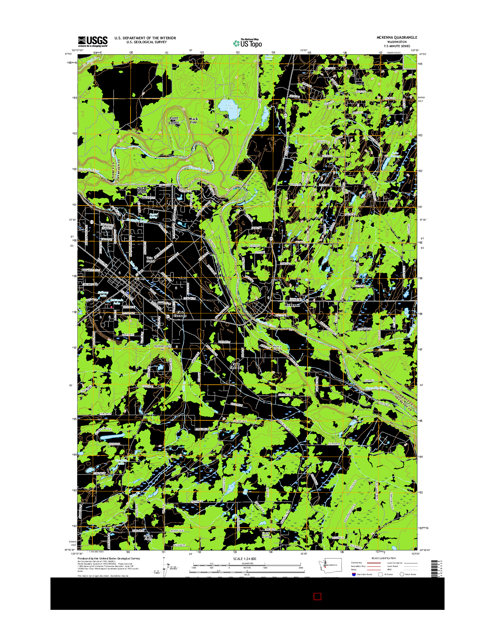 USGS US TOPO 7.5-MINUTE MAP FOR MCKENNA, WA 2017