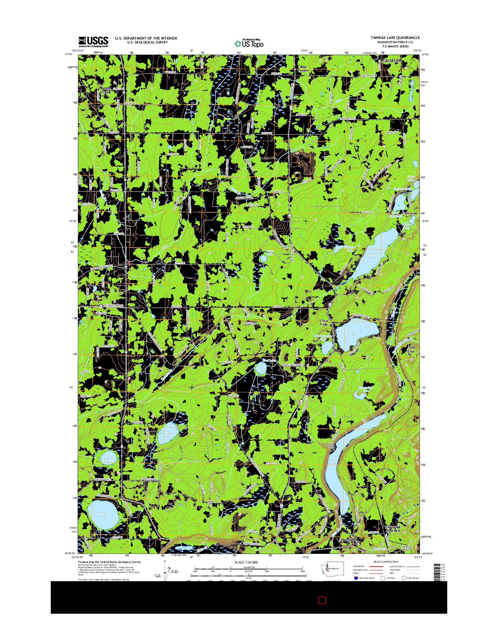 USGS US TOPO 7.5-MINUTE MAP FOR TANWAX LAKE, WA 2017