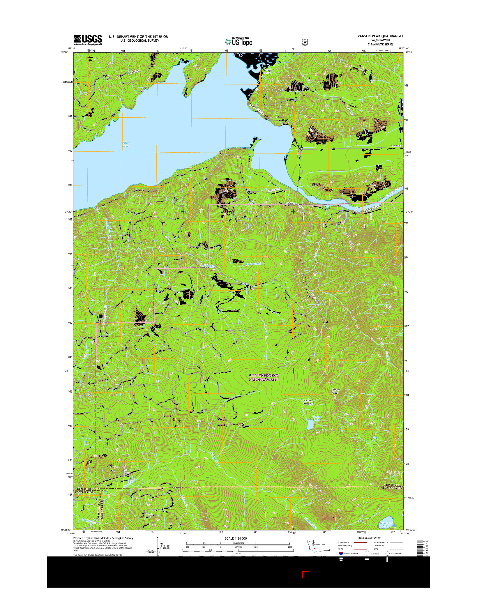 USGS US TOPO 7.5-MINUTE MAP FOR VANSON PEAK, WA 2017