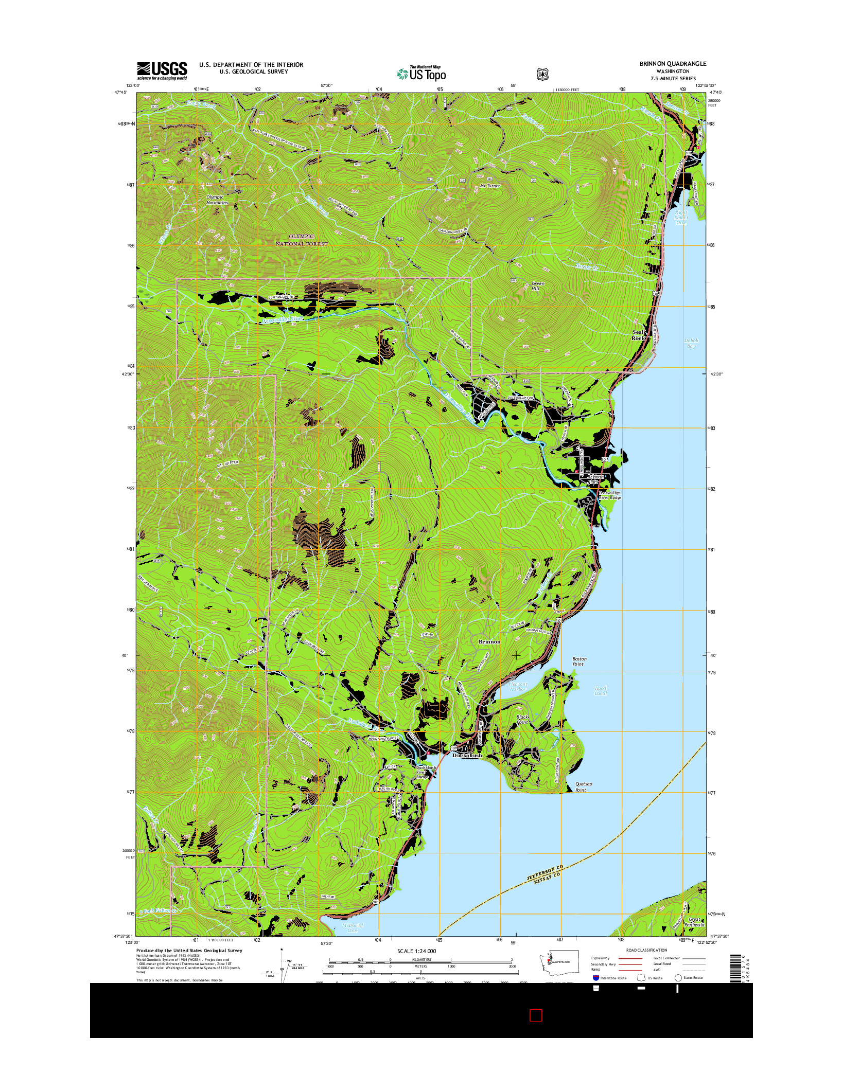 USGS US TOPO 7.5-MINUTE MAP FOR BRINNON, WA 2017