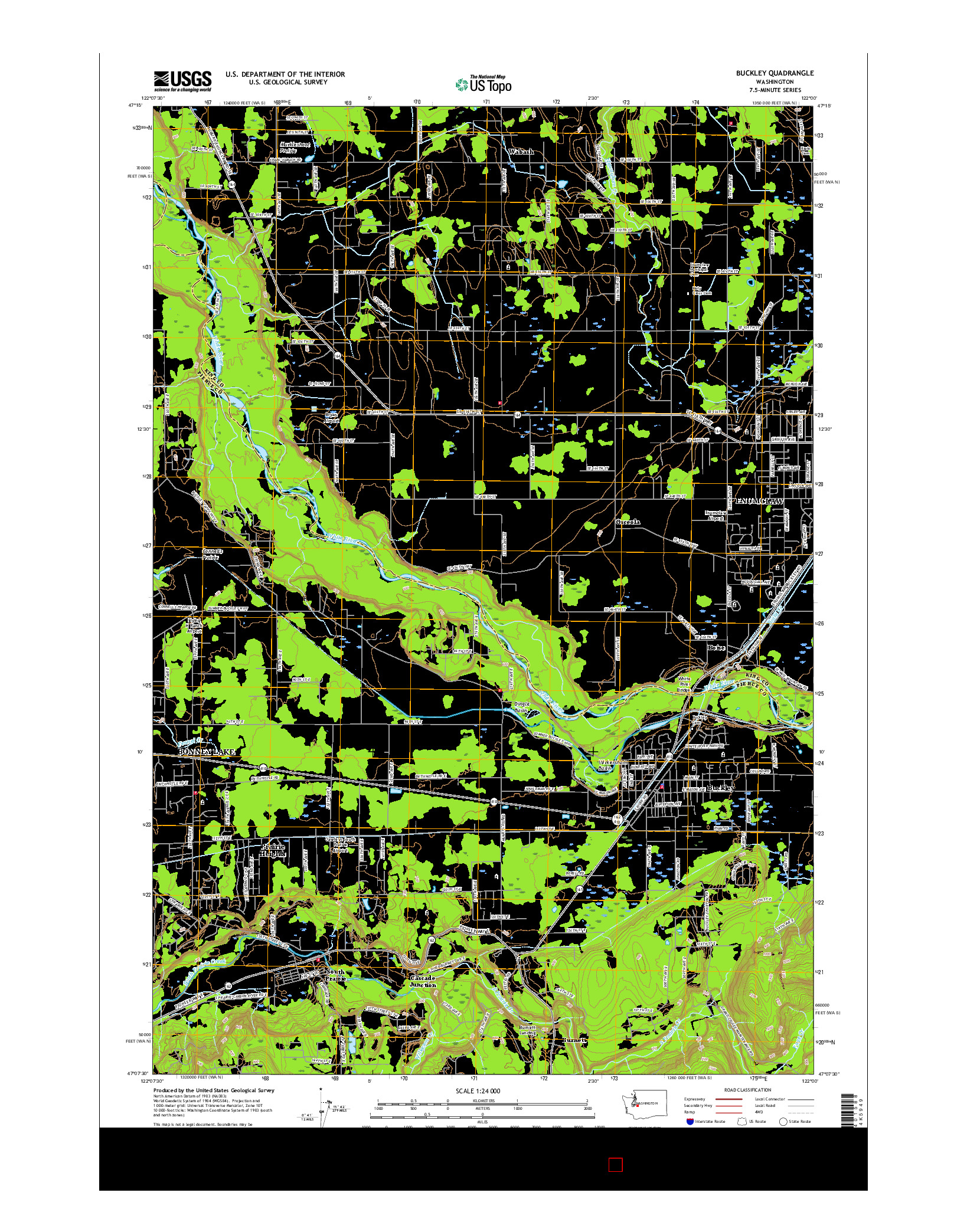 USGS US TOPO 7.5-MINUTE MAP FOR BUCKLEY, WA 2017