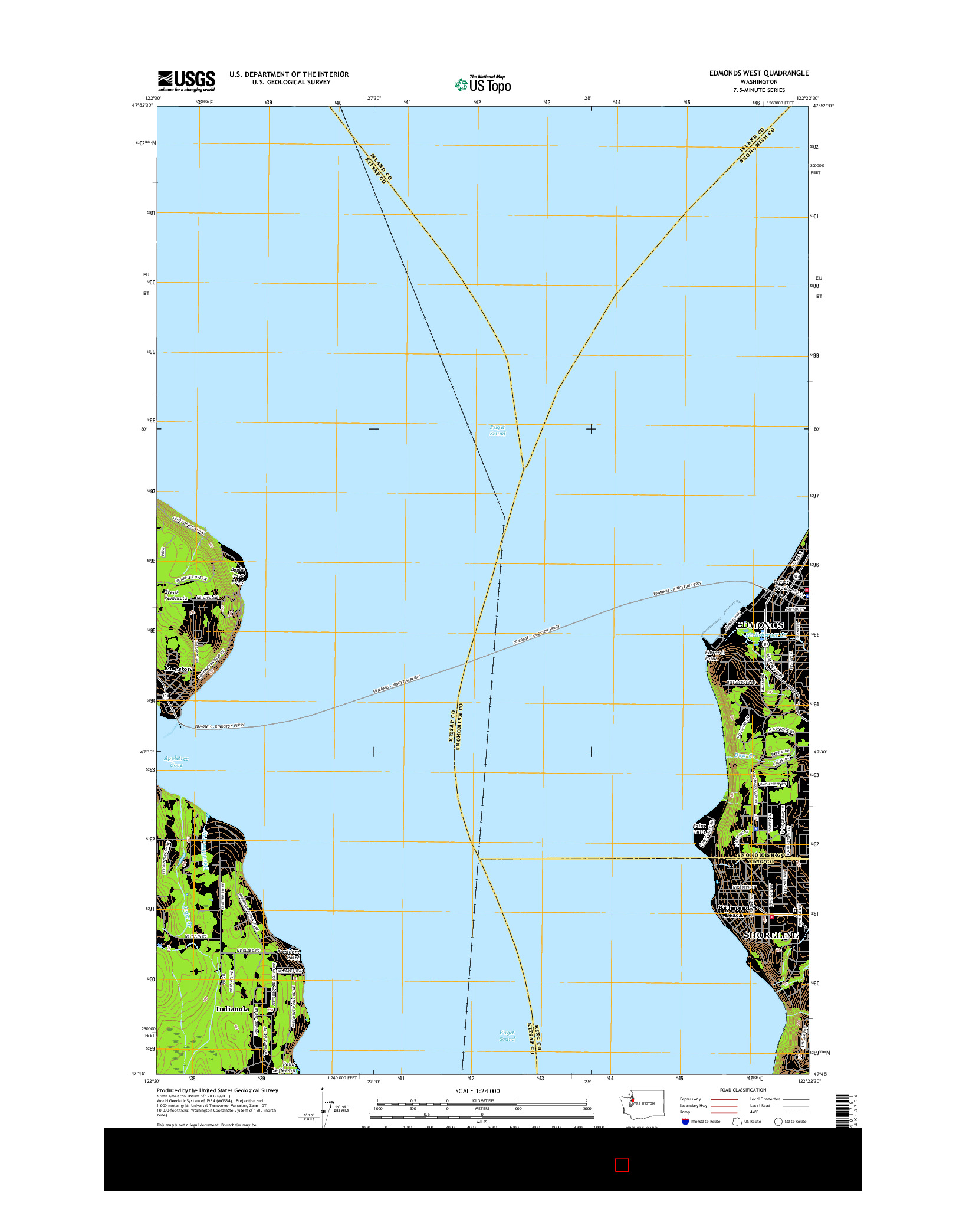 USGS US TOPO 7.5-MINUTE MAP FOR EDMONDS WEST, WA 2017