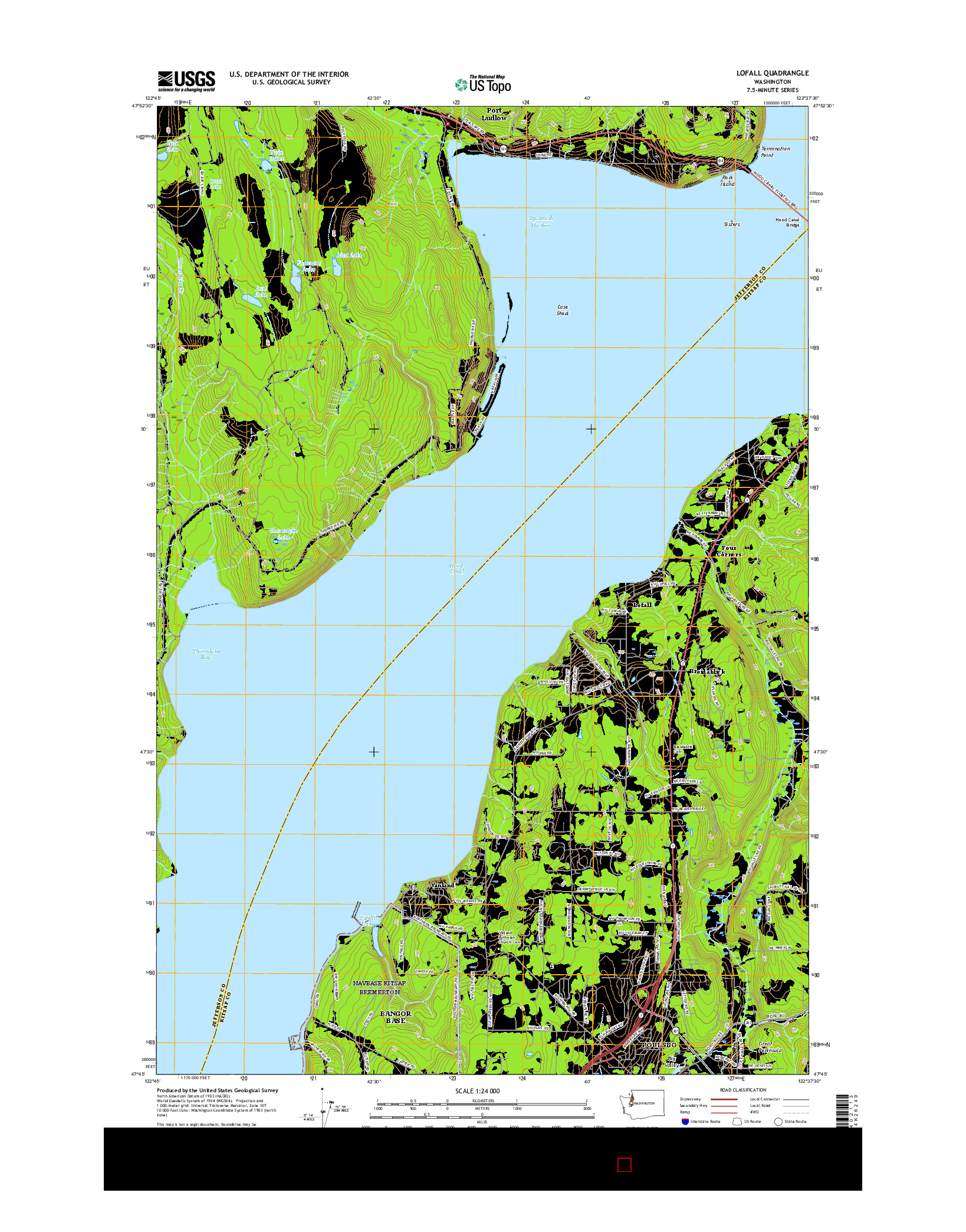 USGS US TOPO 7.5-MINUTE MAP FOR LOFALL, WA 2017