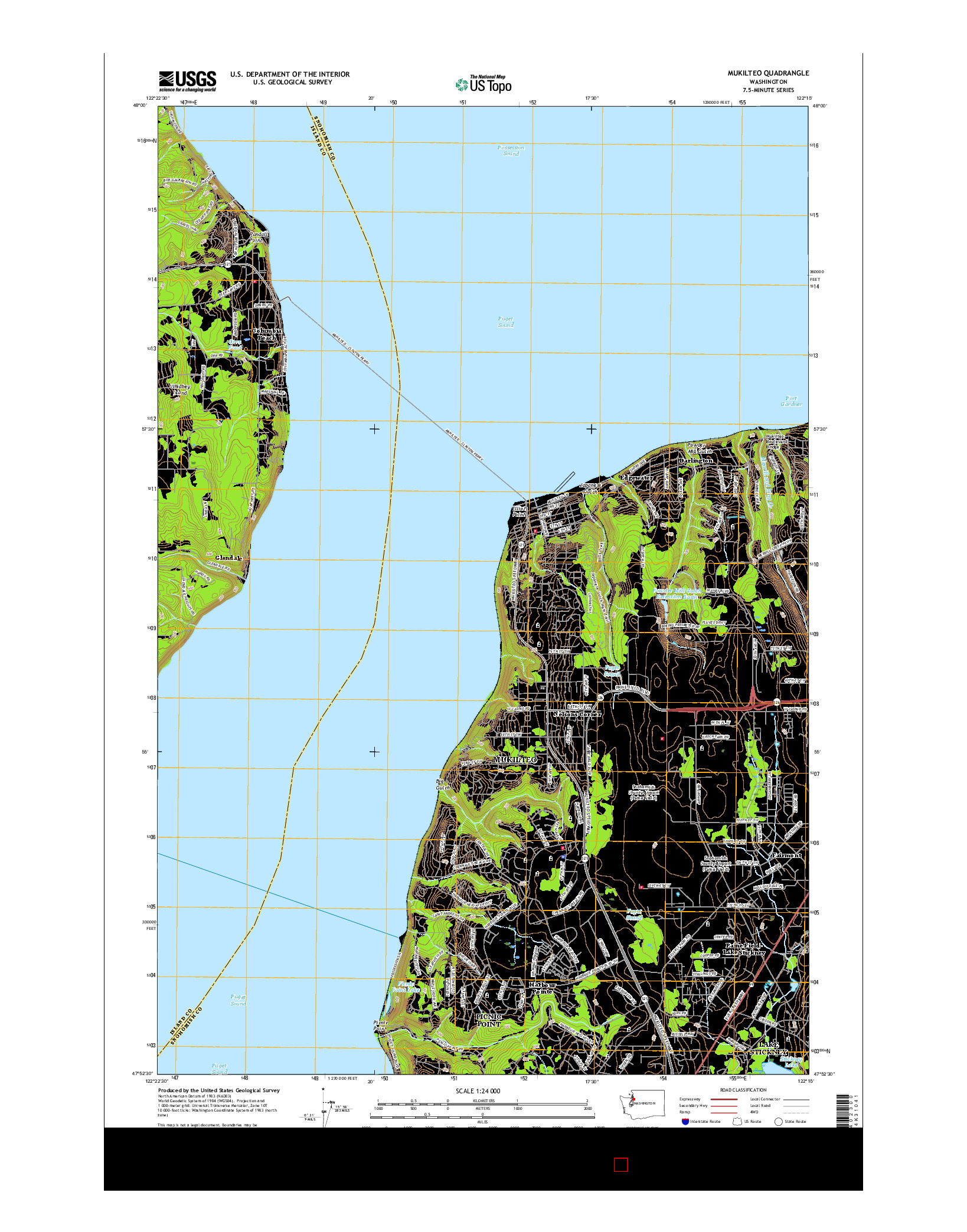 USGS US TOPO 7.5-MINUTE MAP FOR MUKILTEO, WA 2017