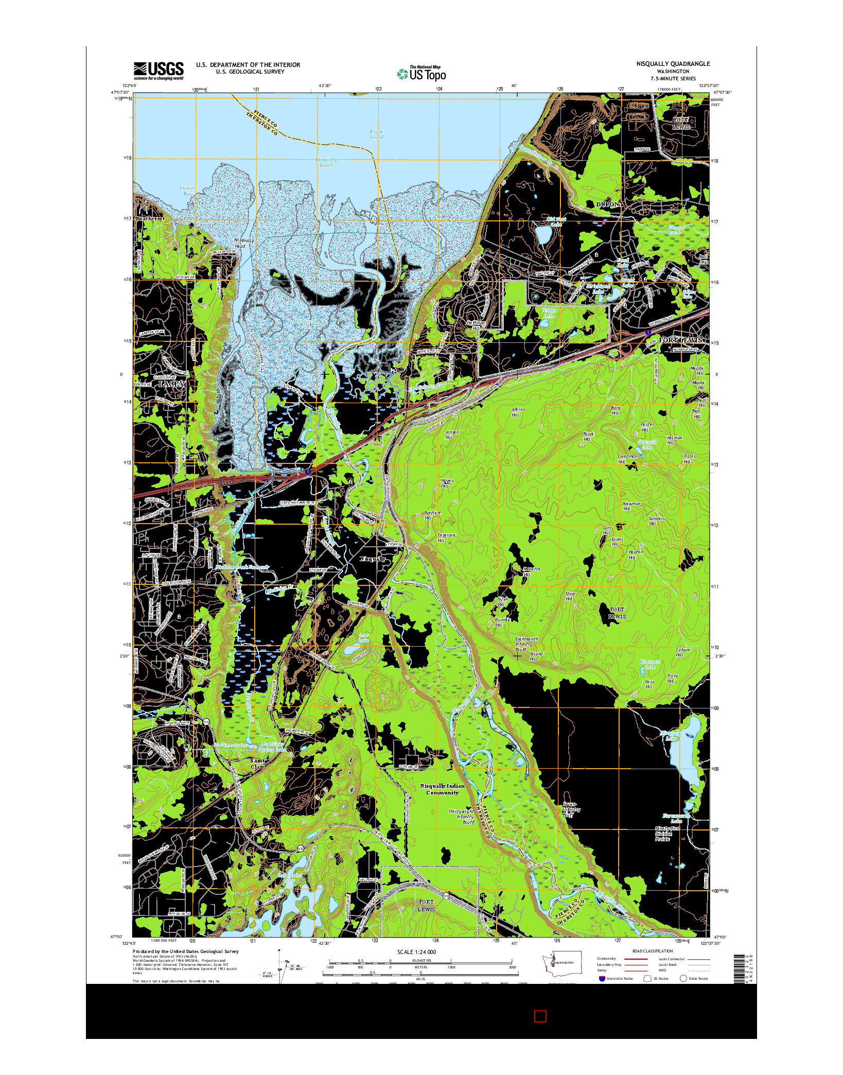 USGS US TOPO 7.5-MINUTE MAP FOR NISQUALLY, WA 2017