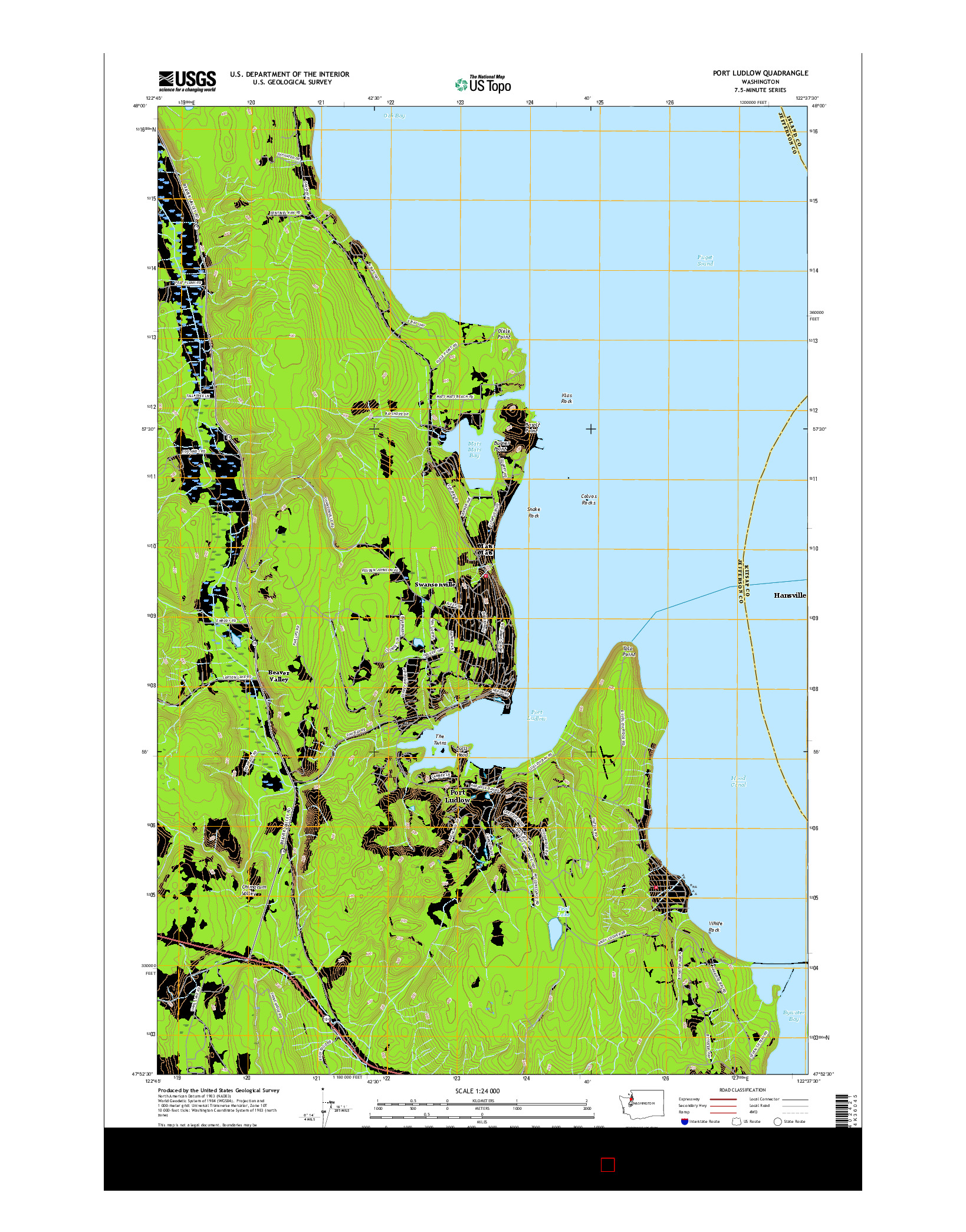 USGS US TOPO 7.5-MINUTE MAP FOR PORT LUDLOW, WA 2017