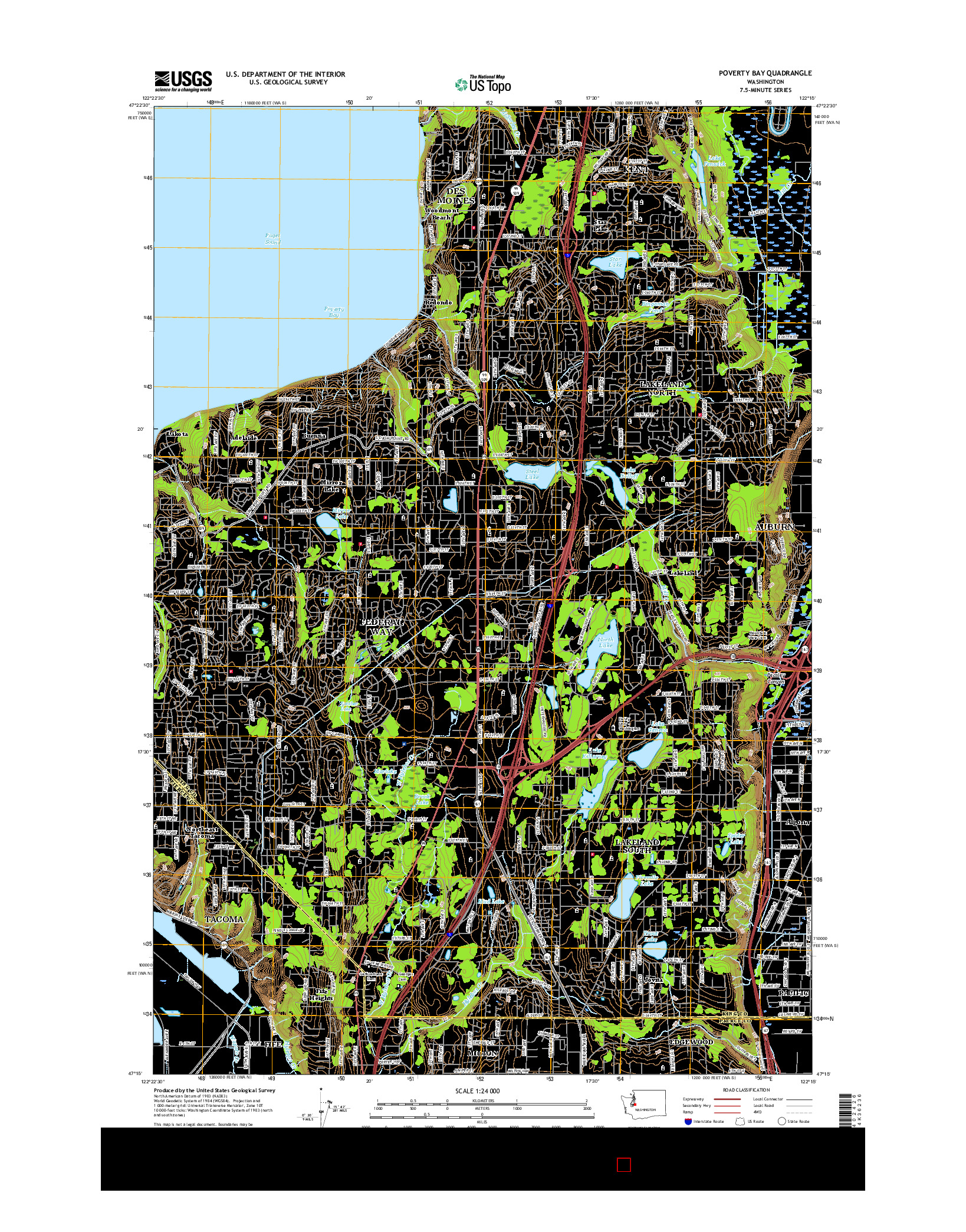 USGS US TOPO 7.5-MINUTE MAP FOR POVERTY BAY, WA 2017