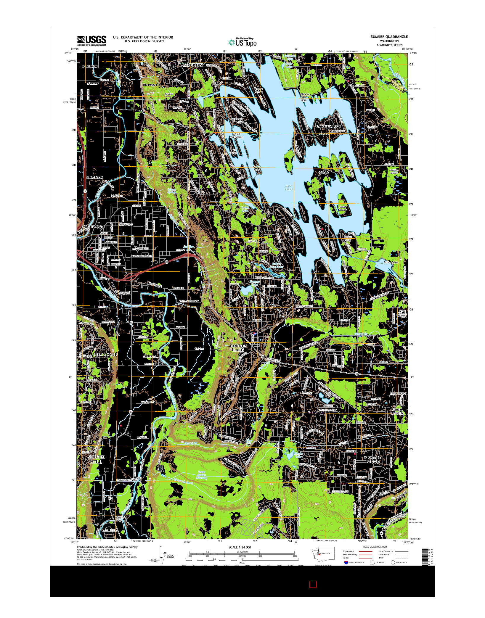 USGS US TOPO 7.5-MINUTE MAP FOR SUMNER, WA 2017