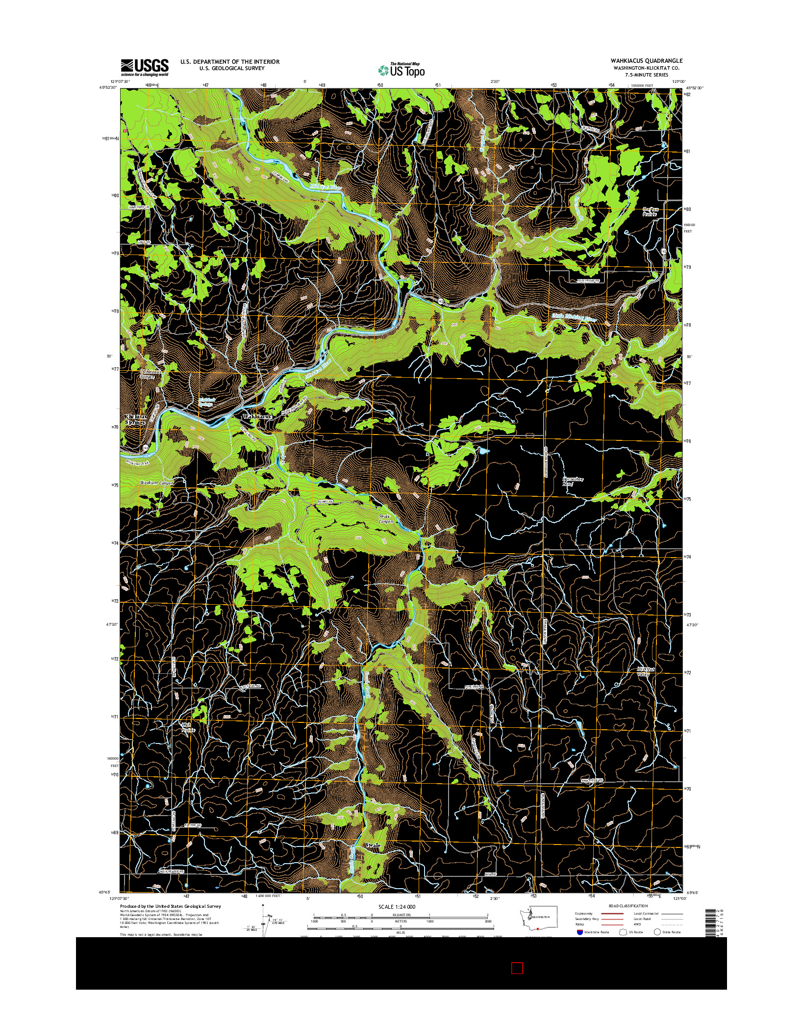 USGS US TOPO 7.5-MINUTE MAP FOR WAHKIACUS, WA 2017