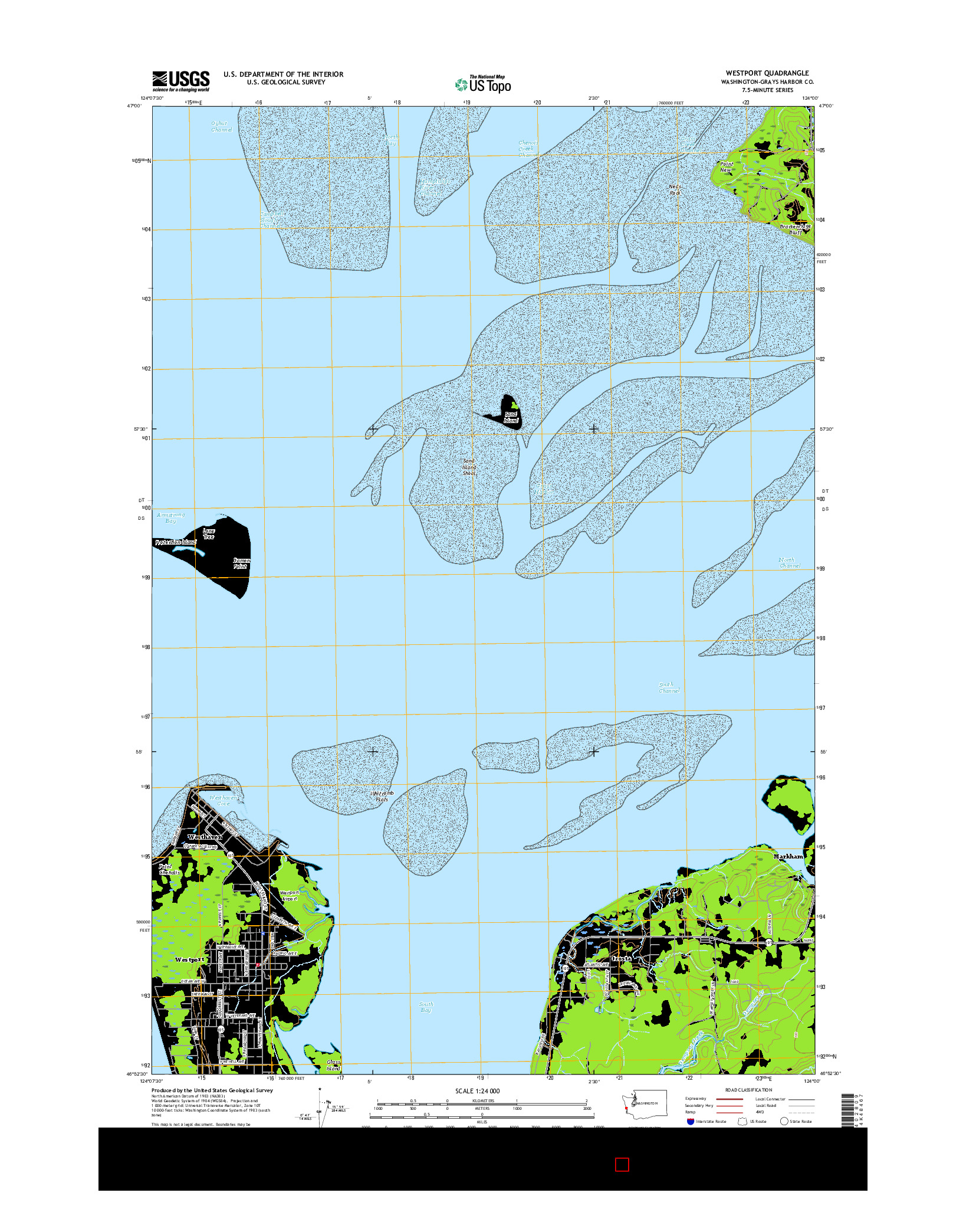 USGS US TOPO 7.5-MINUTE MAP FOR WESTPORT, WA 2017