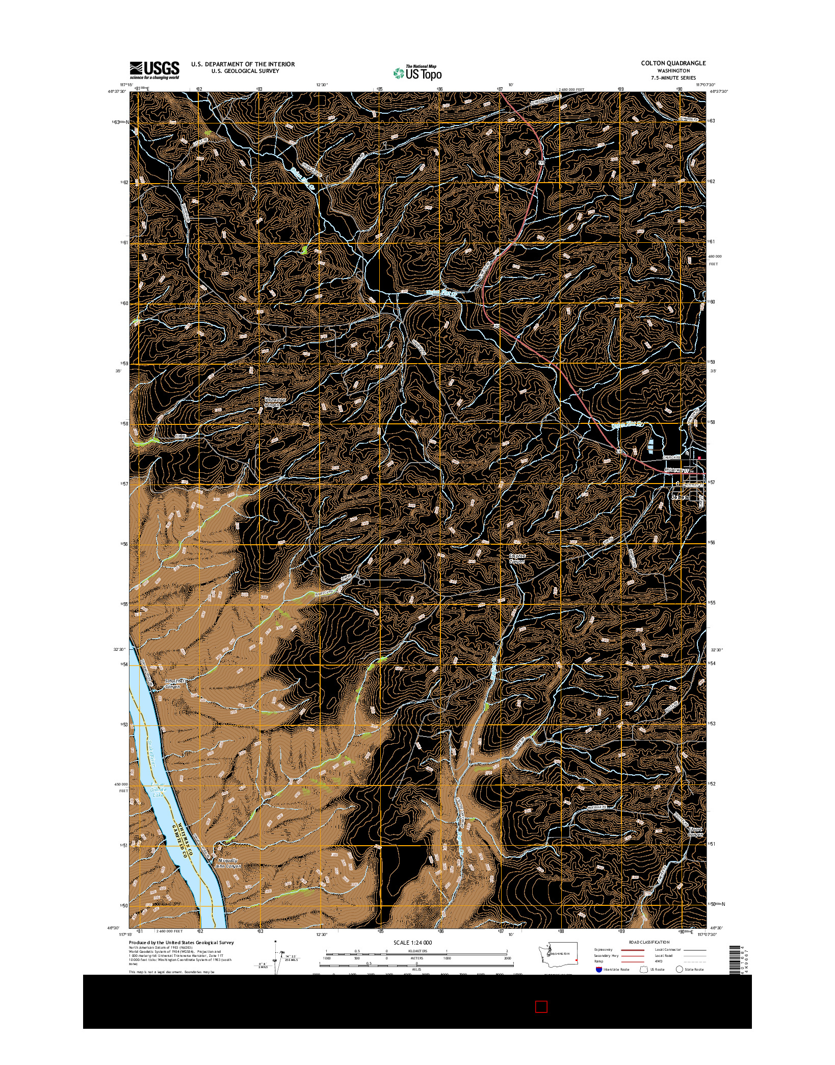 USGS US TOPO 7.5-MINUTE MAP FOR COLTON, WA 2017