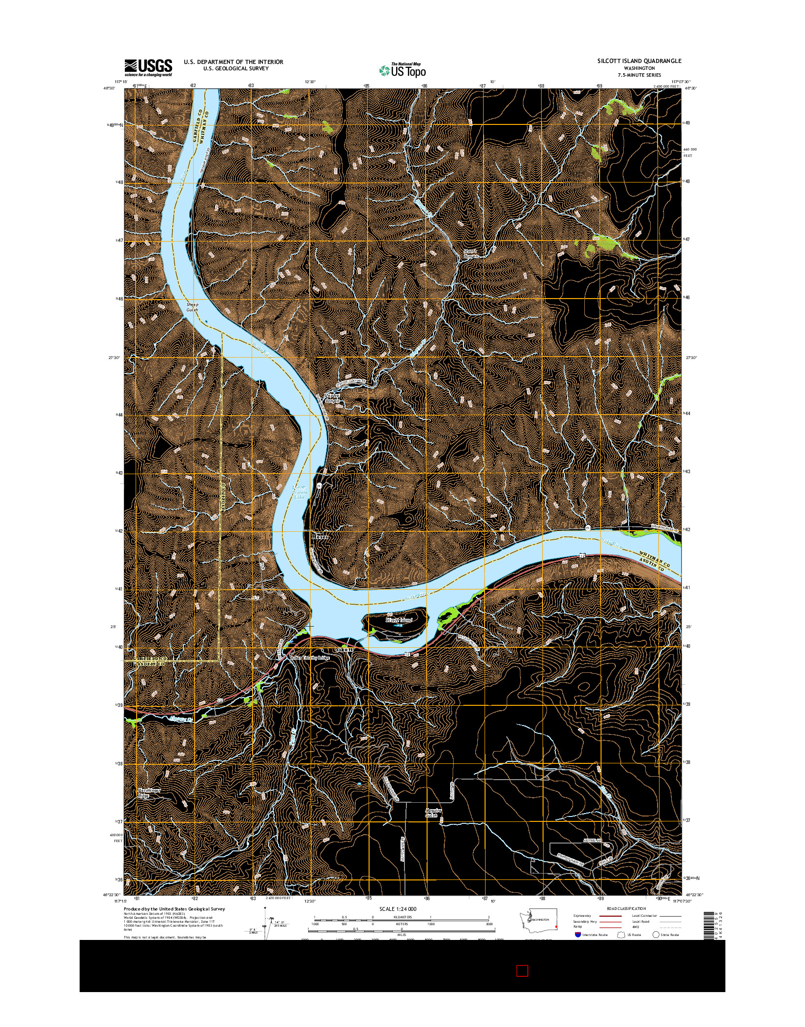 USGS US TOPO 7.5-MINUTE MAP FOR SILCOTT ISLAND, WA 2017