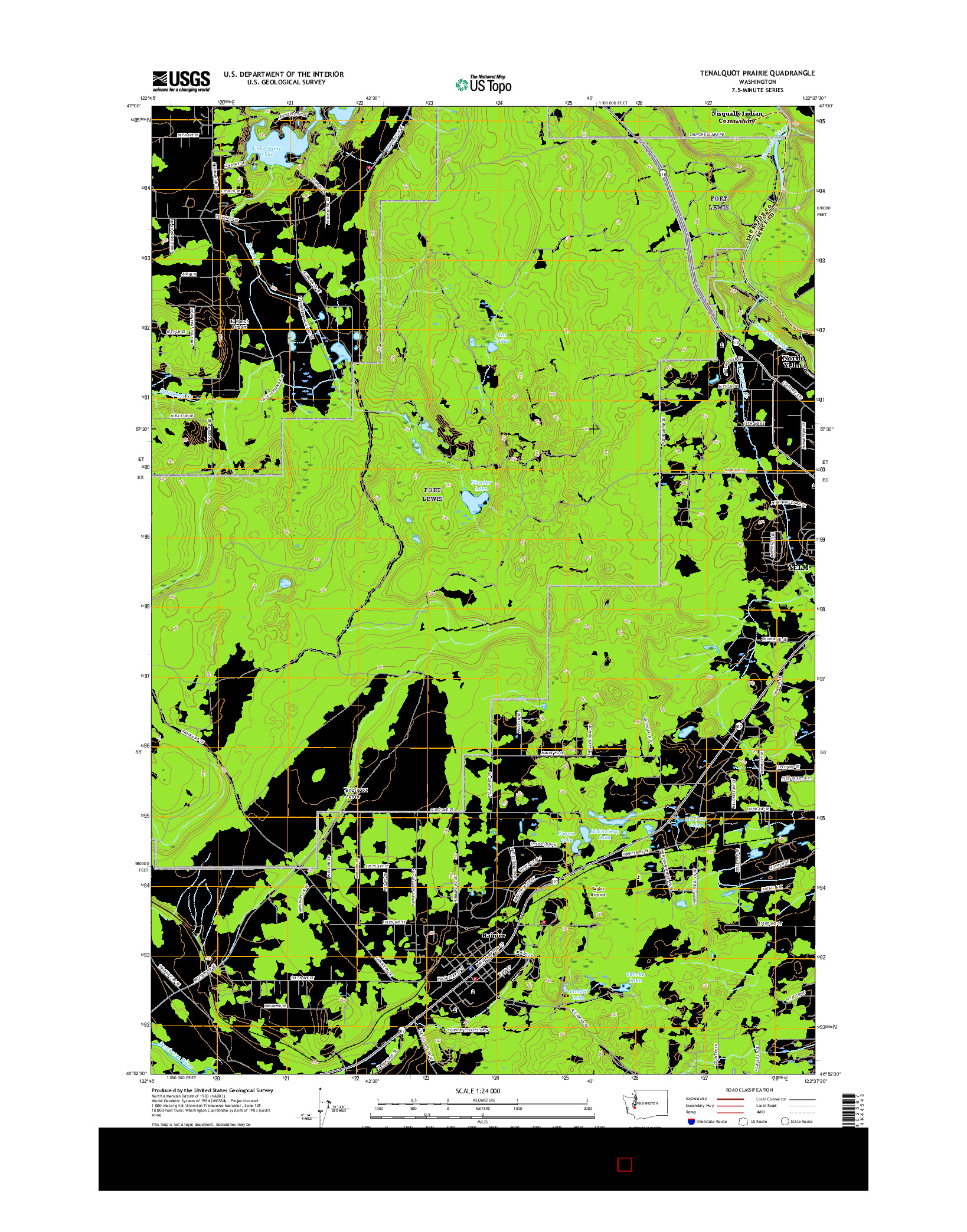 USGS US TOPO 7.5-MINUTE MAP FOR TENALQUOT PRAIRIE, WA 2017