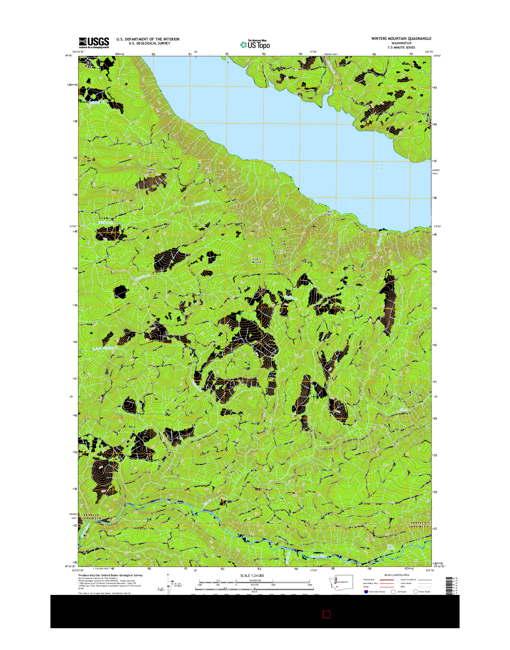 USGS US TOPO 7.5-MINUTE MAP FOR WINTERS MOUNTAIN, WA 2017