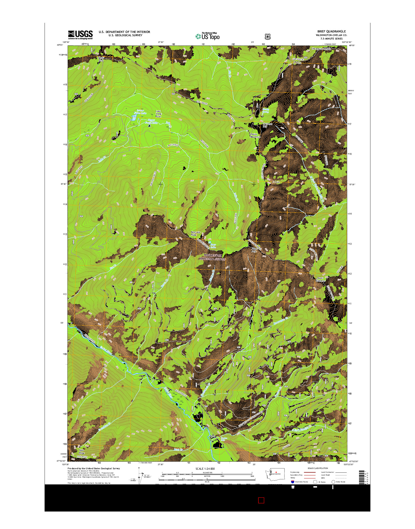 USGS US TOPO 7.5-MINUTE MAP FOR BRIEF, WA 2017