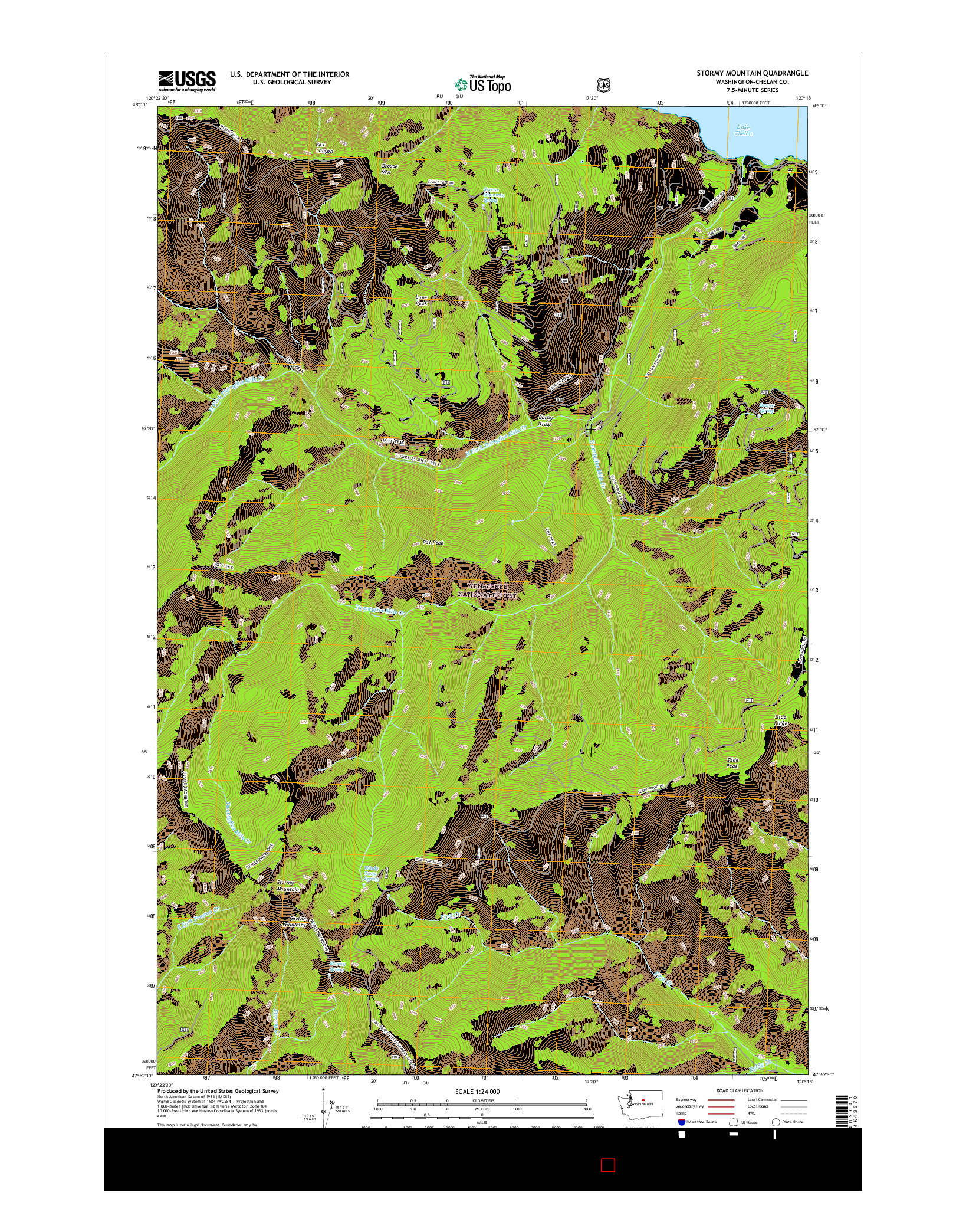 USGS US TOPO 7.5-MINUTE MAP FOR STORMY MOUNTAIN, WA 2017