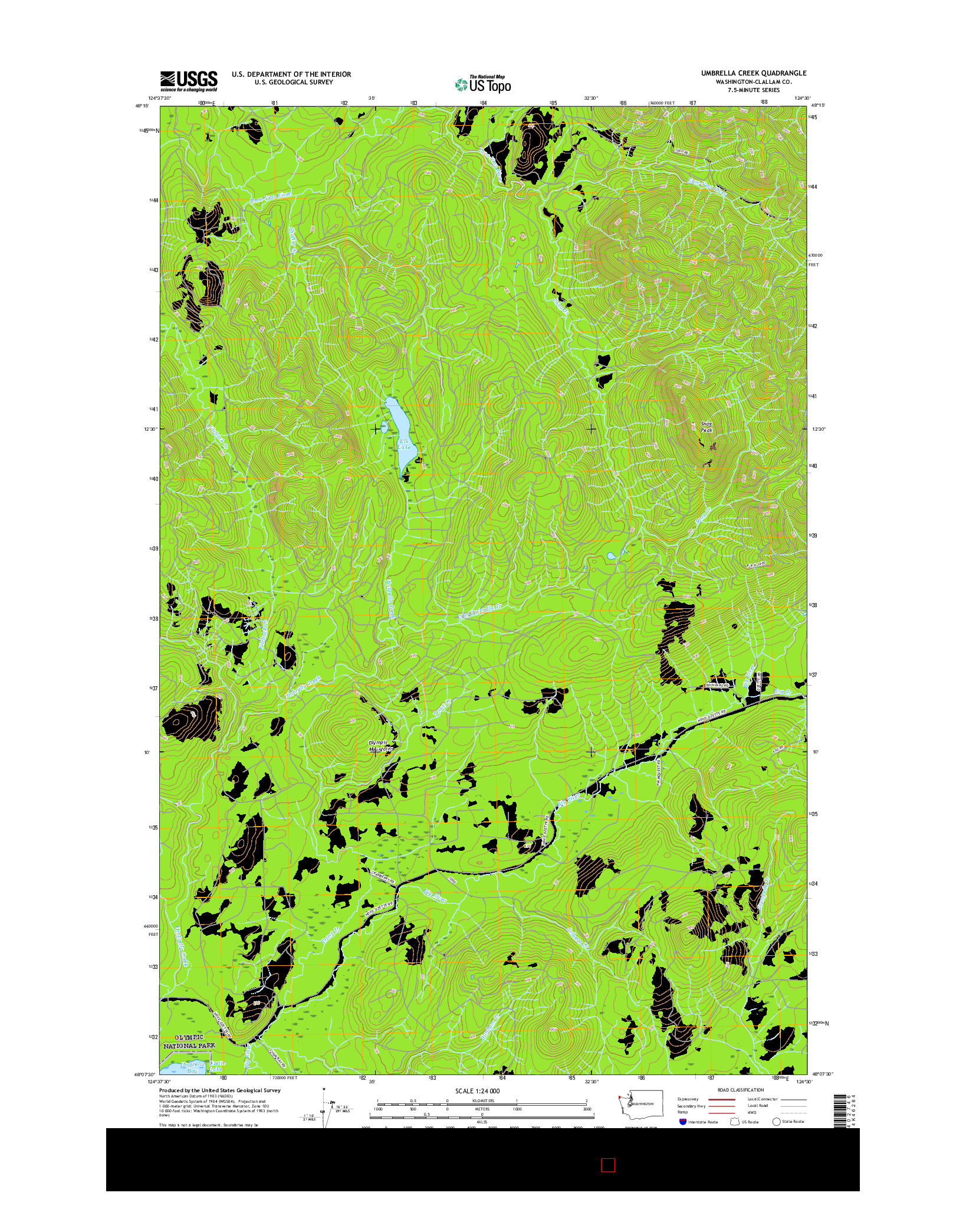 USGS US TOPO 7.5-MINUTE MAP FOR UMBRELLA CREEK, WA 2017
