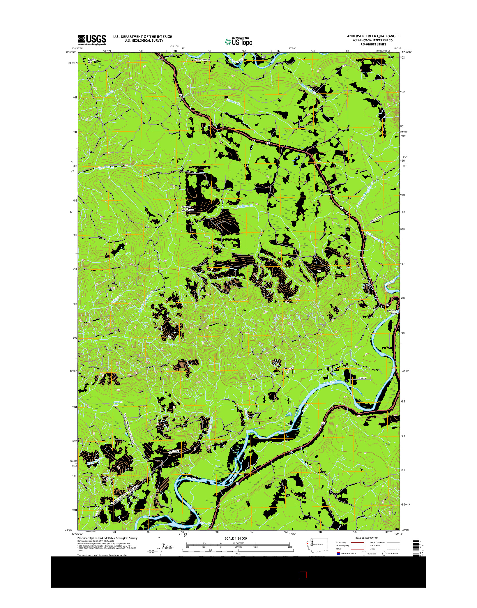 USGS US TOPO 7.5-MINUTE MAP FOR ANDERSON CREEK, WA 2017