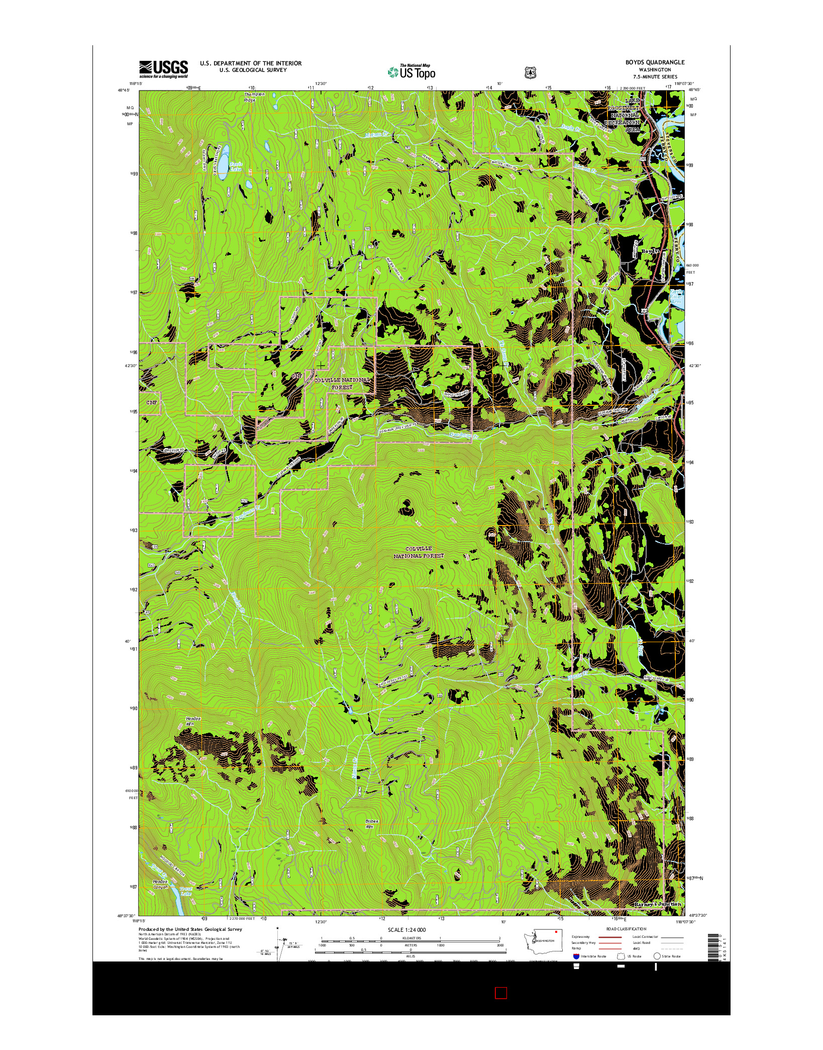 USGS US TOPO 7.5-MINUTE MAP FOR BOYDS, WA 2017