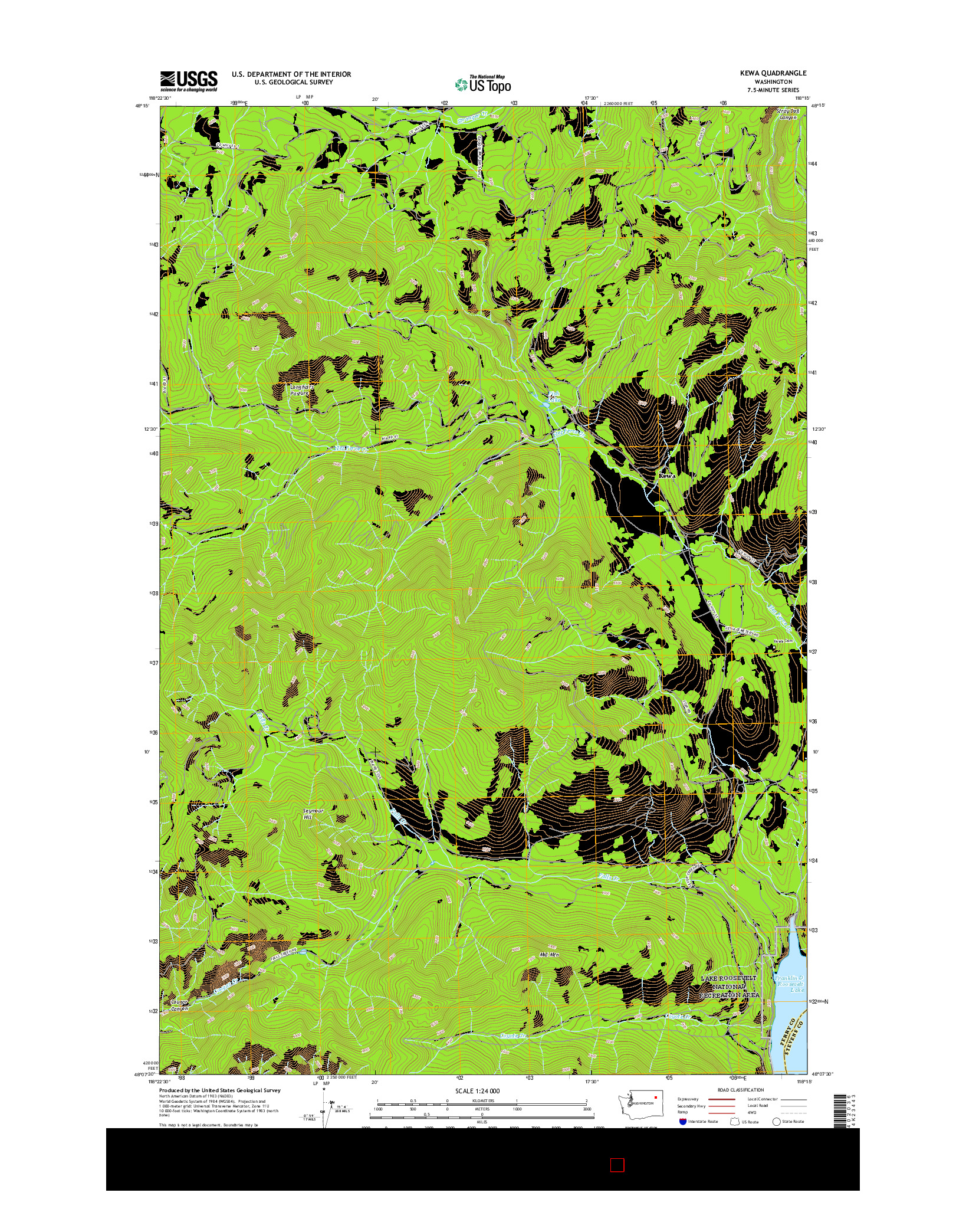 USGS US TOPO 7.5-MINUTE MAP FOR KEWA, WA 2017