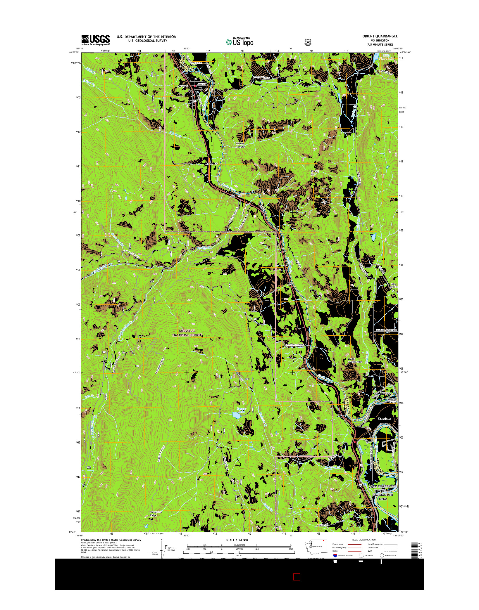 USGS US TOPO 7.5-MINUTE MAP FOR ORIENT, WA 2017