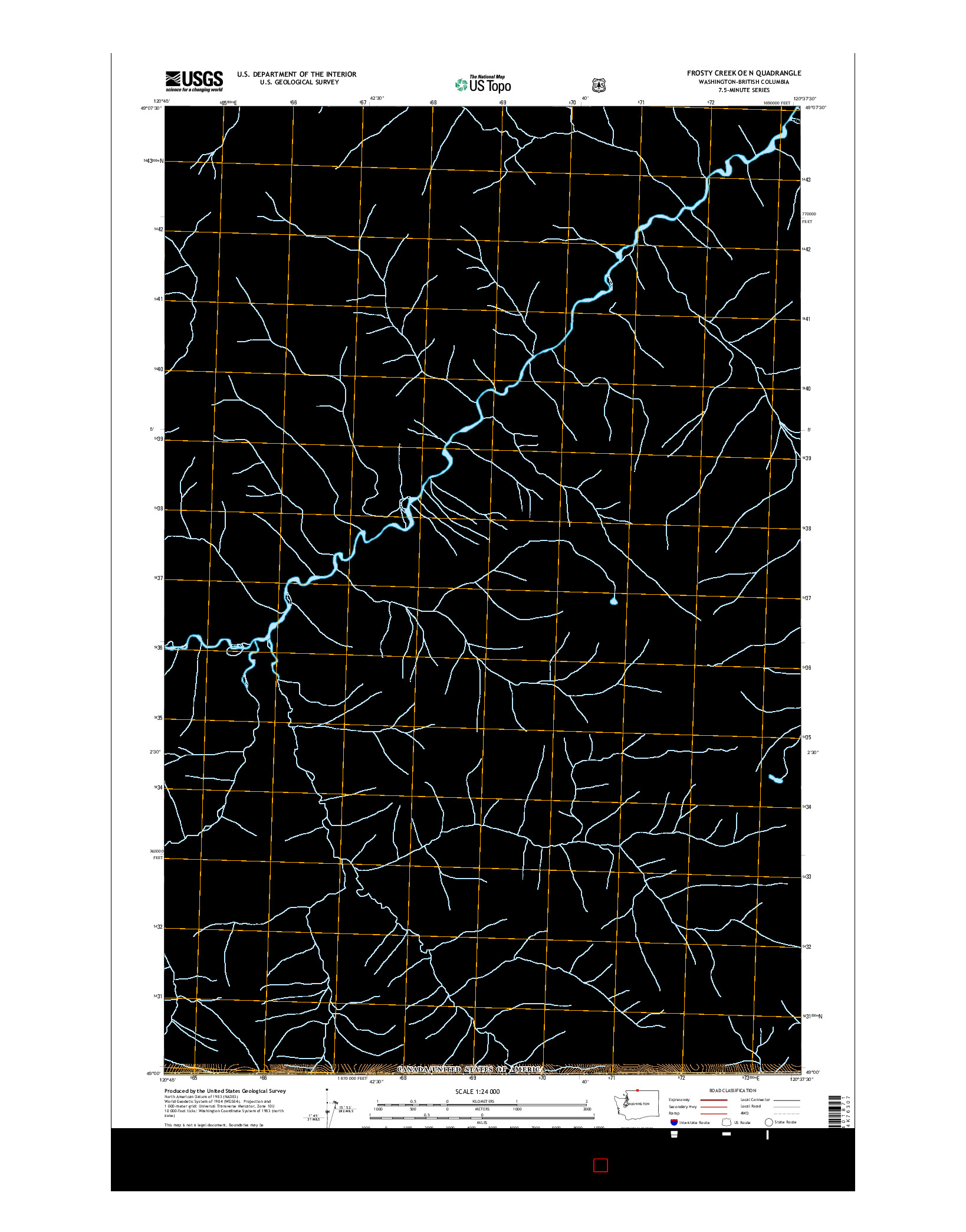 USGS US TOPO 7.5-MINUTE MAP FOR FROSTY CREEK OE N, WA-BC 2017