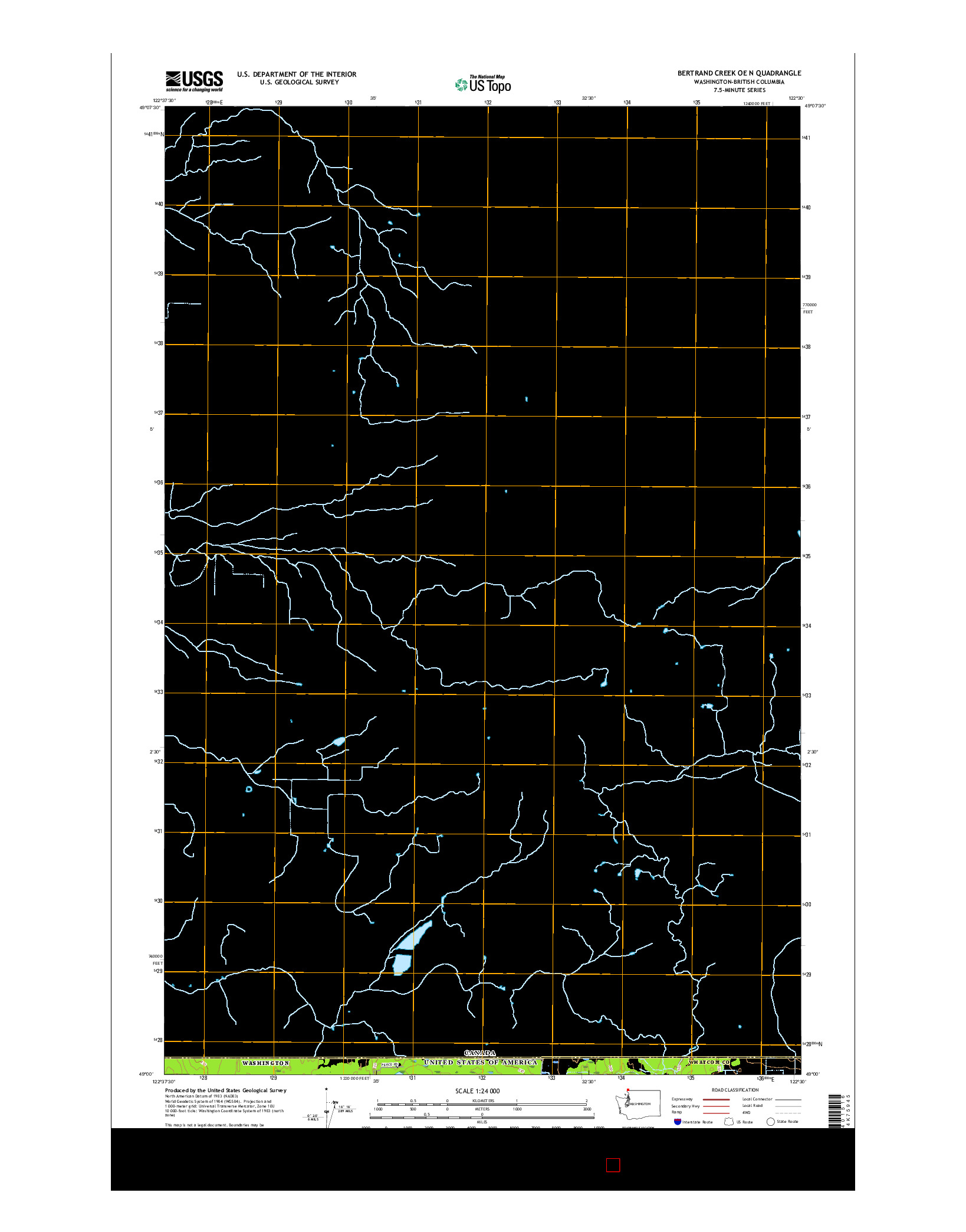 USGS US TOPO 7.5-MINUTE MAP FOR BERTRAND CREEK OE N, WA-BC 2017