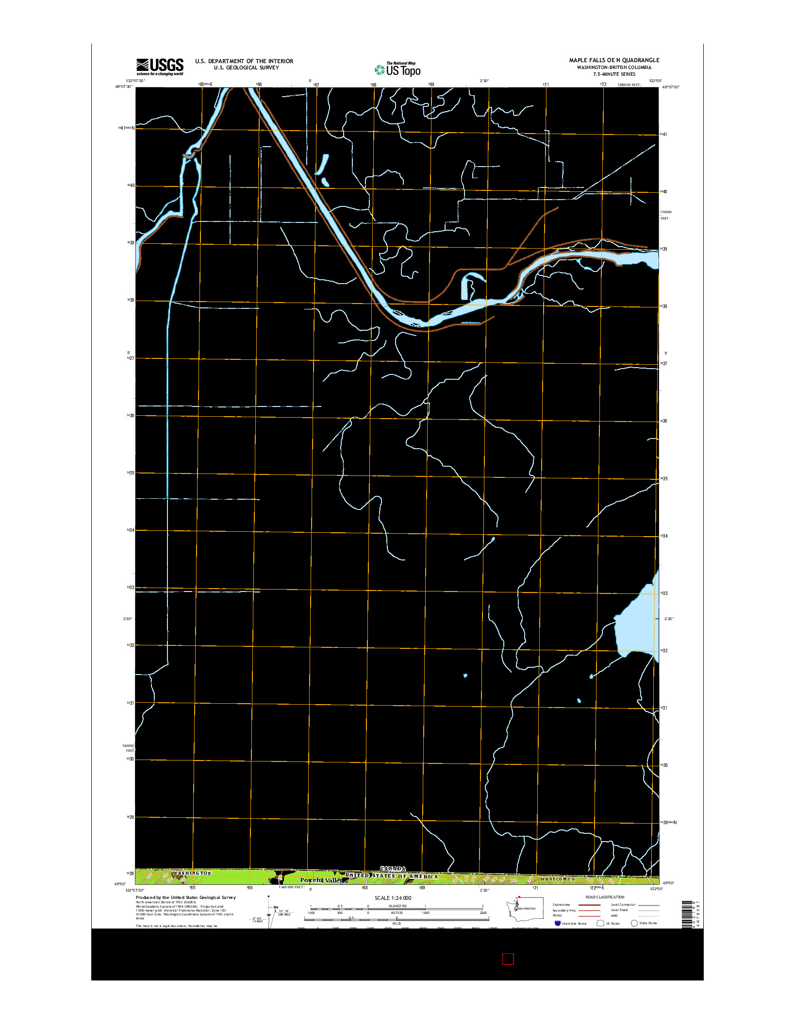 USGS US TOPO 7.5-MINUTE MAP FOR MAPLE FALLS OE N, WA-BC 2017