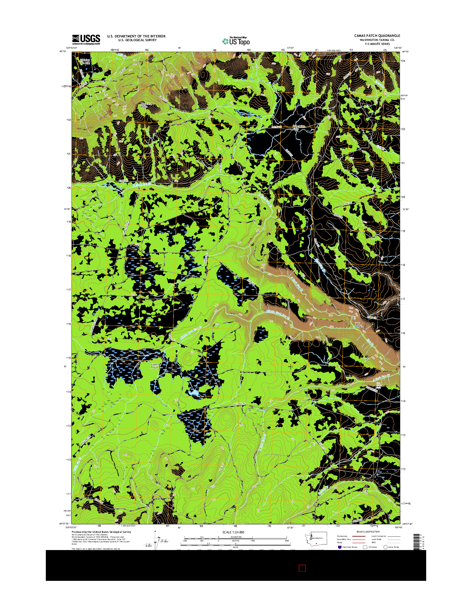 USGS US TOPO 7.5-MINUTE MAP FOR CAMAS PATCH, WA 2017