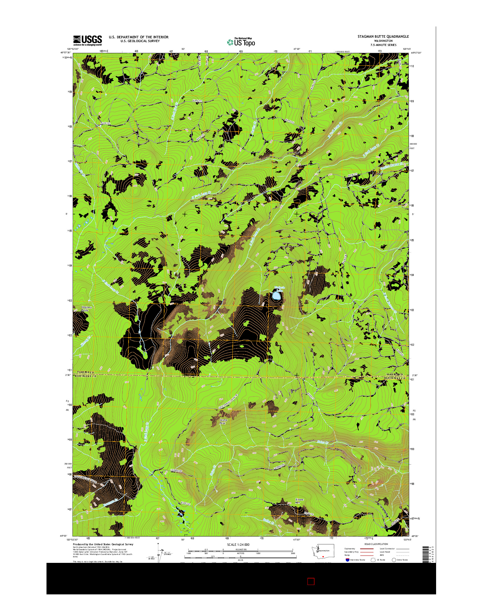 USGS US TOPO 7.5-MINUTE MAP FOR STAGMAN BUTTE, WA 2017