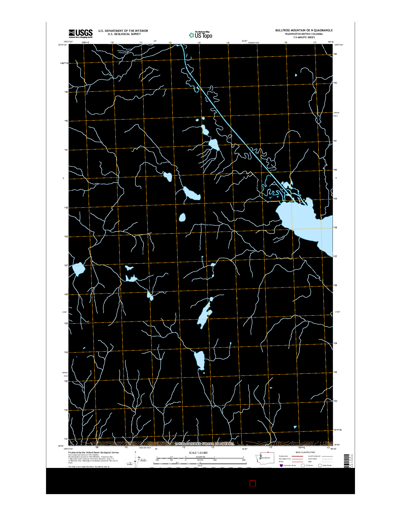 USGS US TOPO 7.5-MINUTE MAP FOR BULLFROG MOUNTAIN OE N, WA-BC 2017