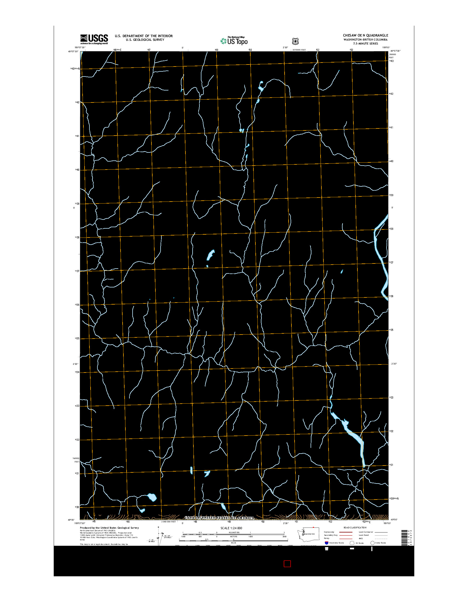 USGS US TOPO 7.5-MINUTE MAP FOR CHESAW OE N, WA-BC 2017