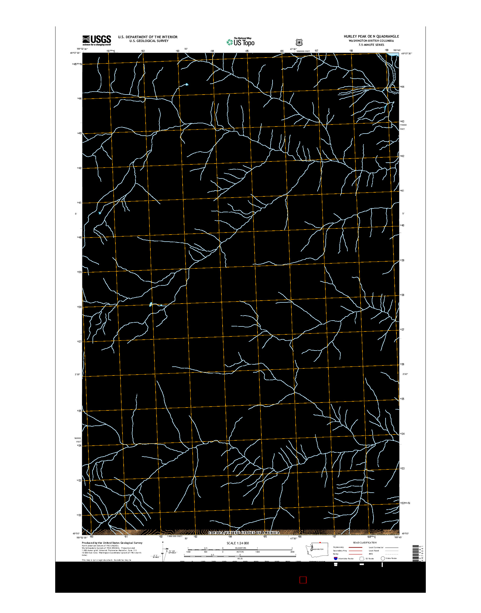 USGS US TOPO 7.5-MINUTE MAP FOR HURLEY PEAK OE N, WA-BC 2017