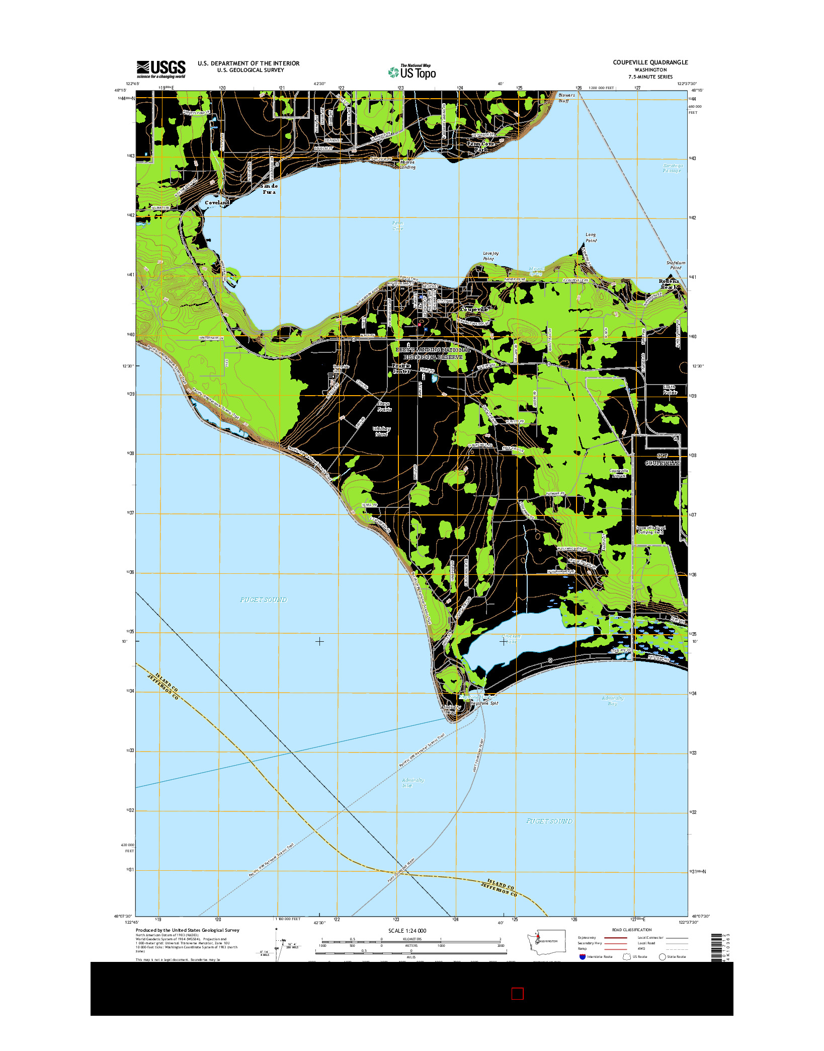 USGS US TOPO 7.5-MINUTE MAP FOR COUPEVILLE, WA 2017