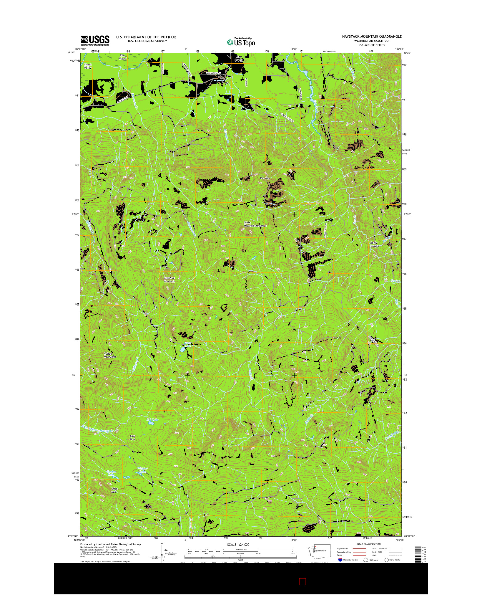 USGS US TOPO 7.5-MINUTE MAP FOR HAYSTACK MOUNTAIN, WA 2017