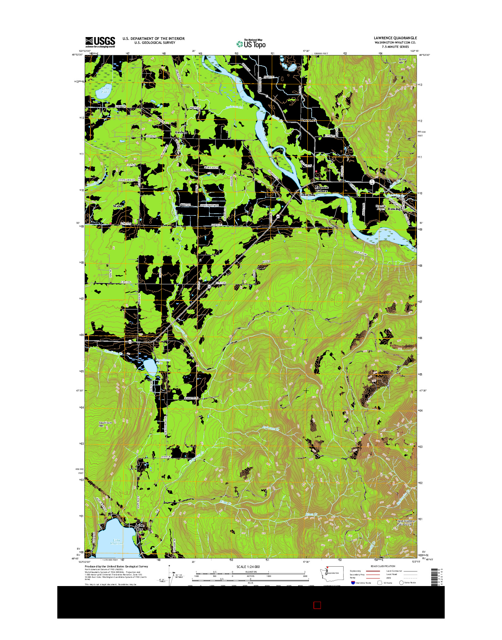 USGS US TOPO 7.5-MINUTE MAP FOR LAWRENCE, WA 2017