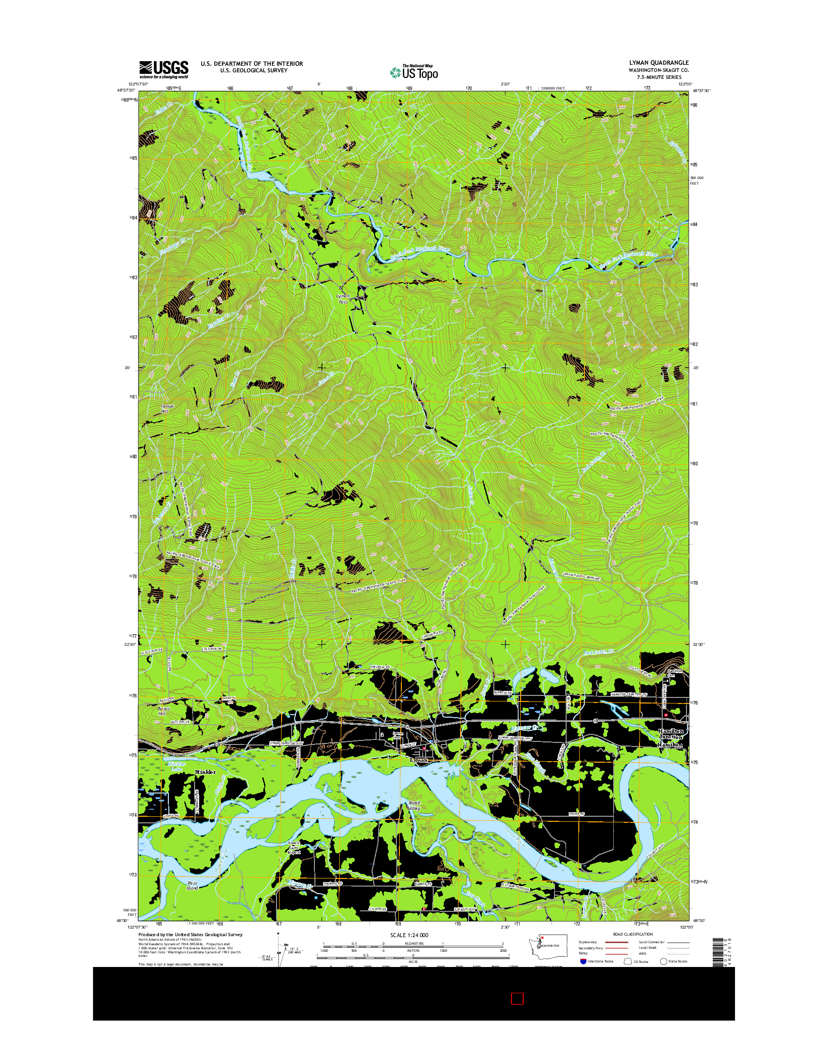 USGS US TOPO 7.5-MINUTE MAP FOR LYMAN, WA 2017